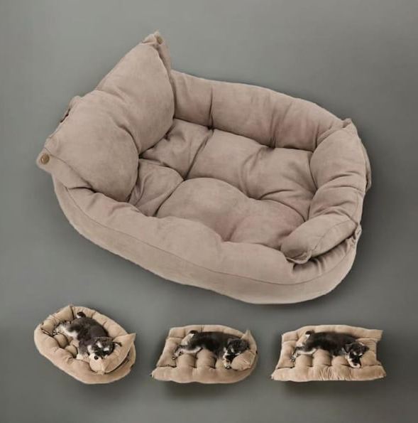Soft Pet Bed & Cushion | Warm Winter Round Dog Cat Nest | Cotton Sofa Mat