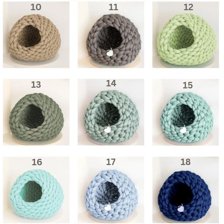 Dog cave | Cat cave "Emma" | Cat basket | Dog basket | Cat bed | Dog basket | Cat basket | Made of organic cotton | Knitted cave |