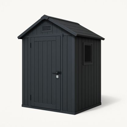 Outdoor Resin Storage Shed Black 190cm x 130cm
