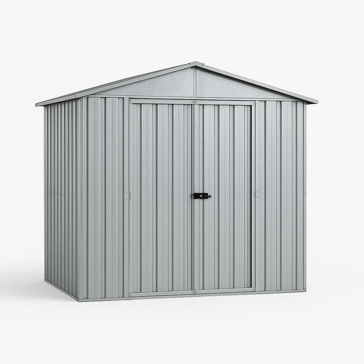 Outdoor Galvanised Steel Storage Shed Grey 260x130x172 cm