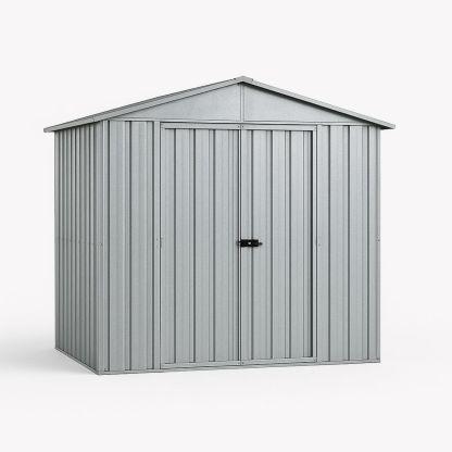 Outdoor Galvanised Steel Storage Shed Grey 260x130x172 cm