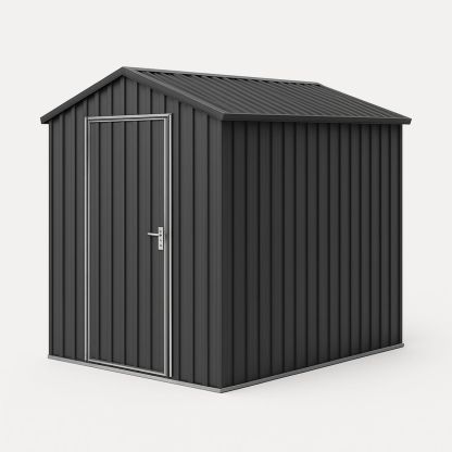 Galvanised Steel Garden Shed with Gable Roof 2.55m x 1.82m Grey