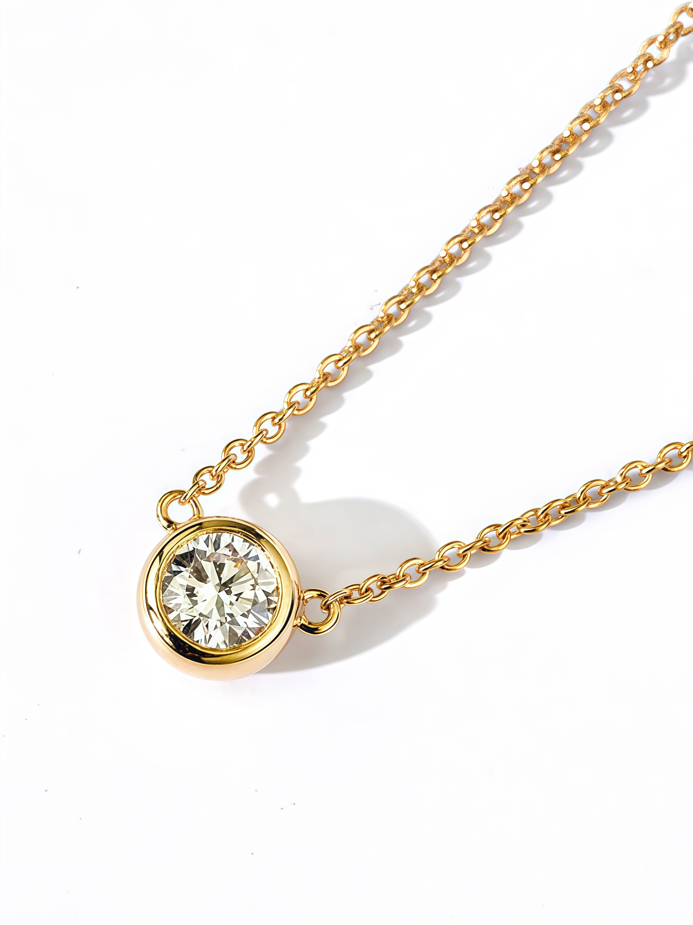 0.3CT Solitaire Lab Diamond Bridesmaid Necklace 18K Gold