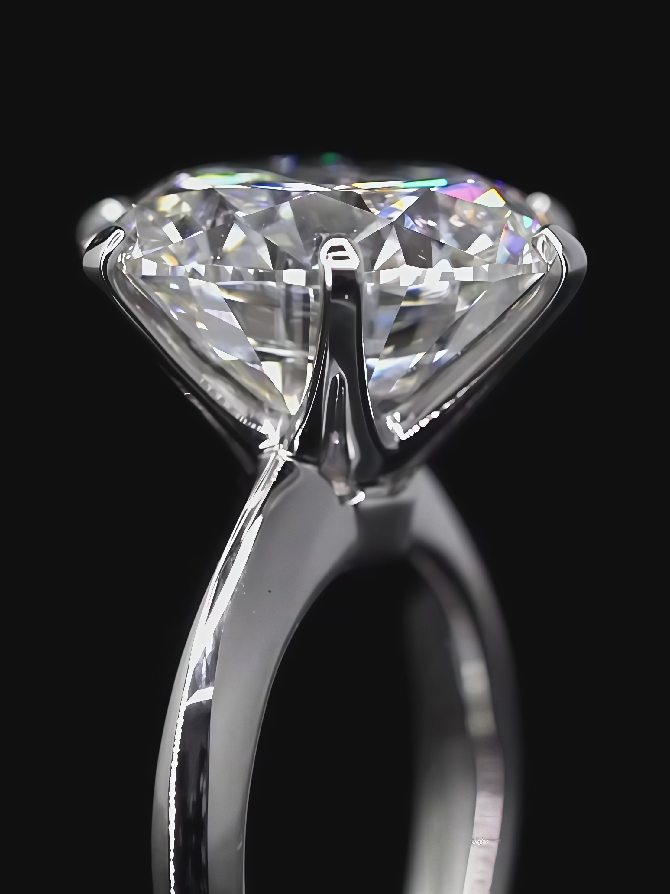 13.14 Carat Round Lab Grown Diamond Solitaire Engagement Ring