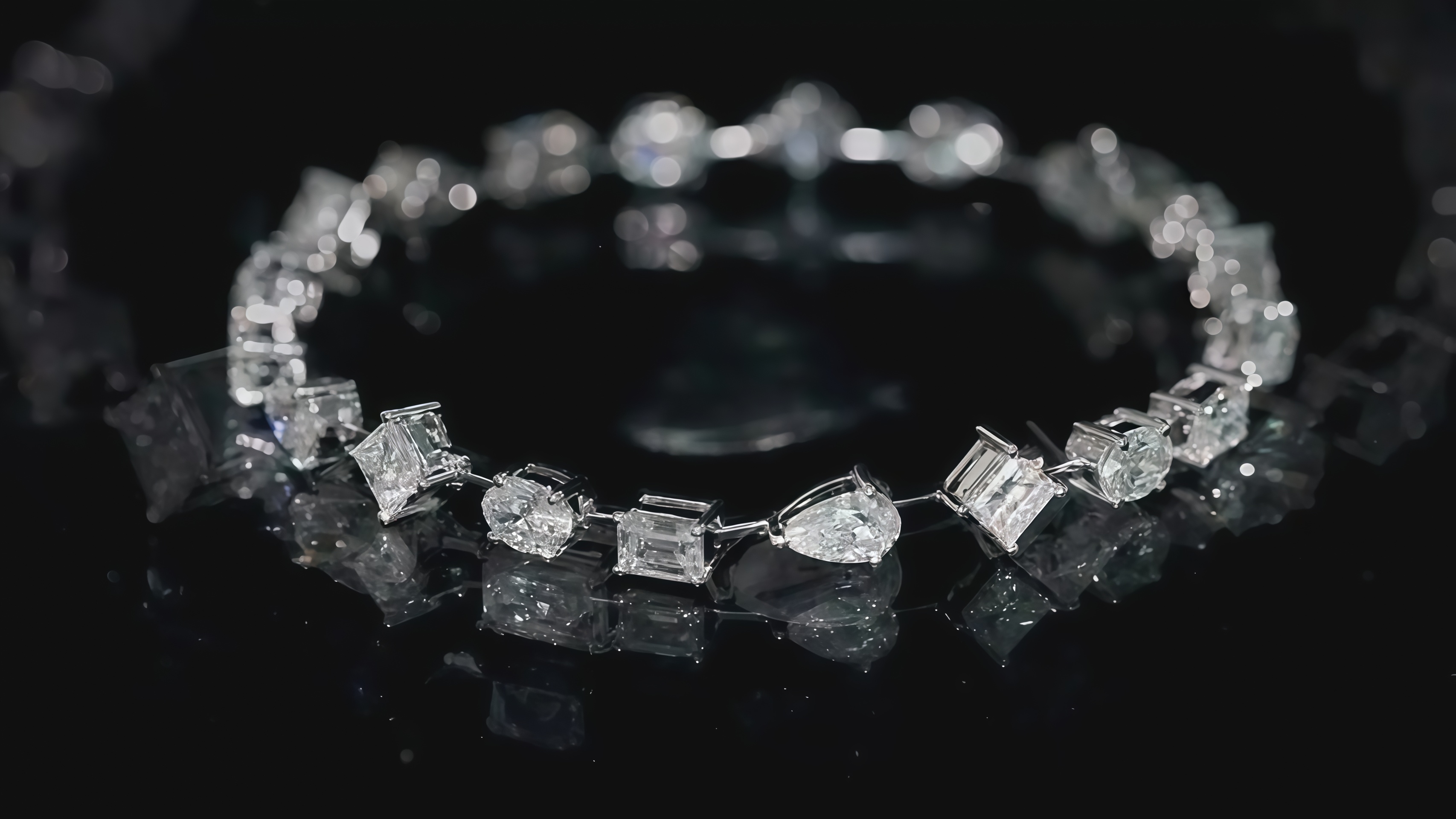 Each 0.3-carat Multi Shape Lab-Grown Diamond Bracelet 18K Gold