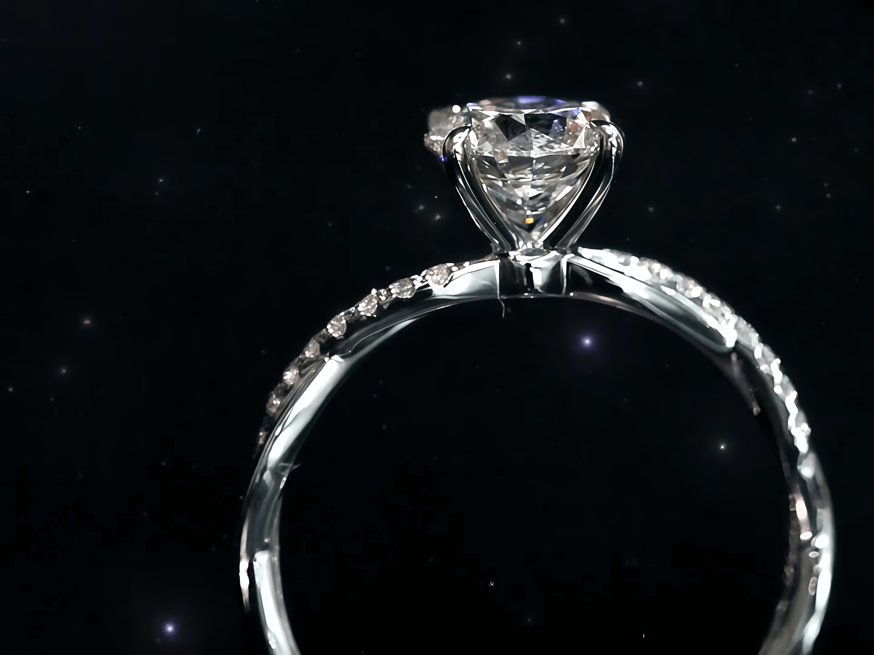 1.08 Carat Vine-Inspired Lab Diamond Ring 18K Gold Engagement Ring