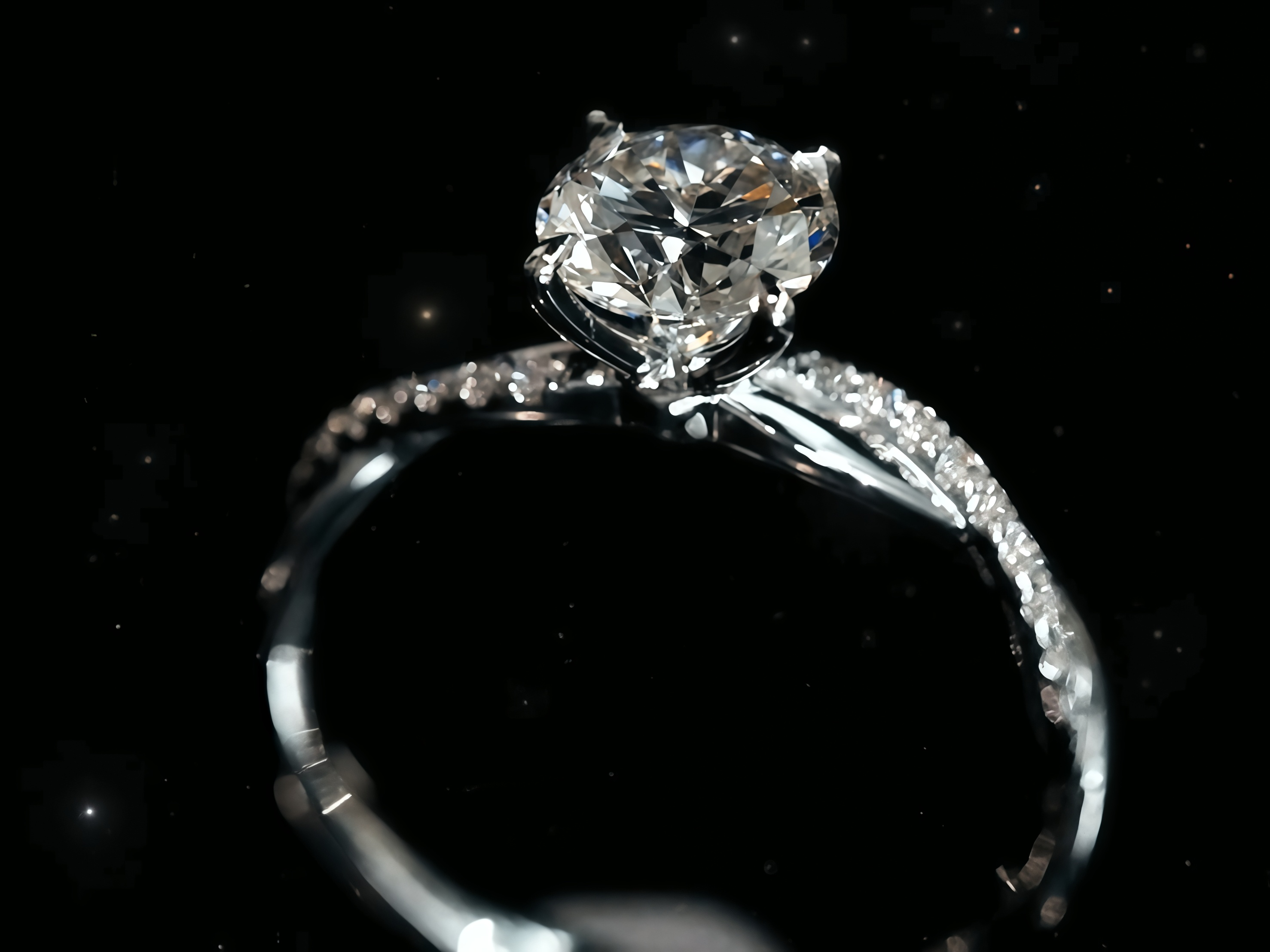 1.08 Carat Vine-Inspired Lab Diamond Ring 18K Gold Engagement Ring