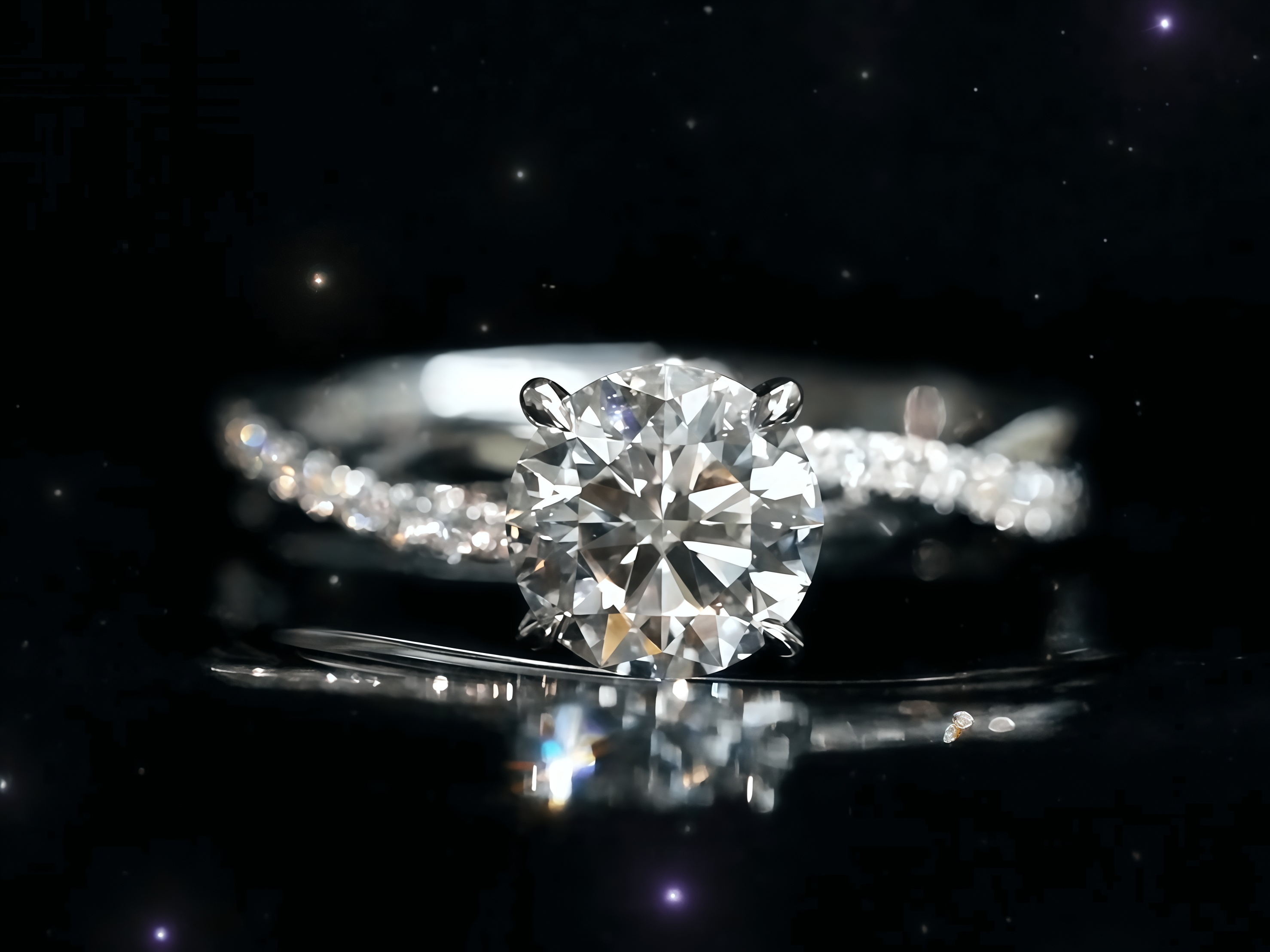 1.08 Carat Vine-Inspired Lab Diamond Ring 18K Gold Engagement Ring