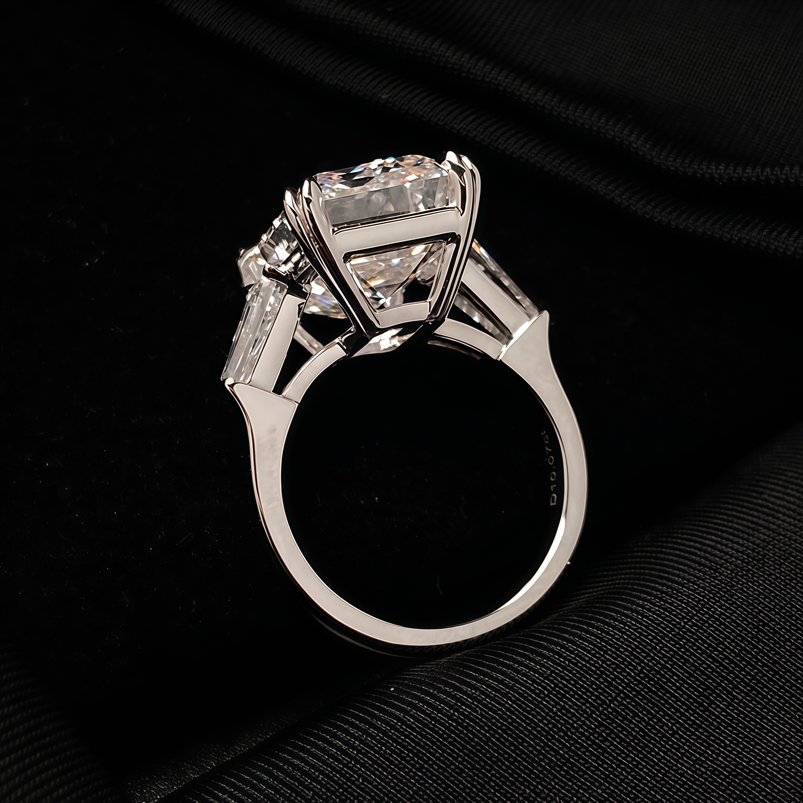 Emerald Cut Three Stone Lab-Grown Diamond Ring (11 CTW F/VS1)