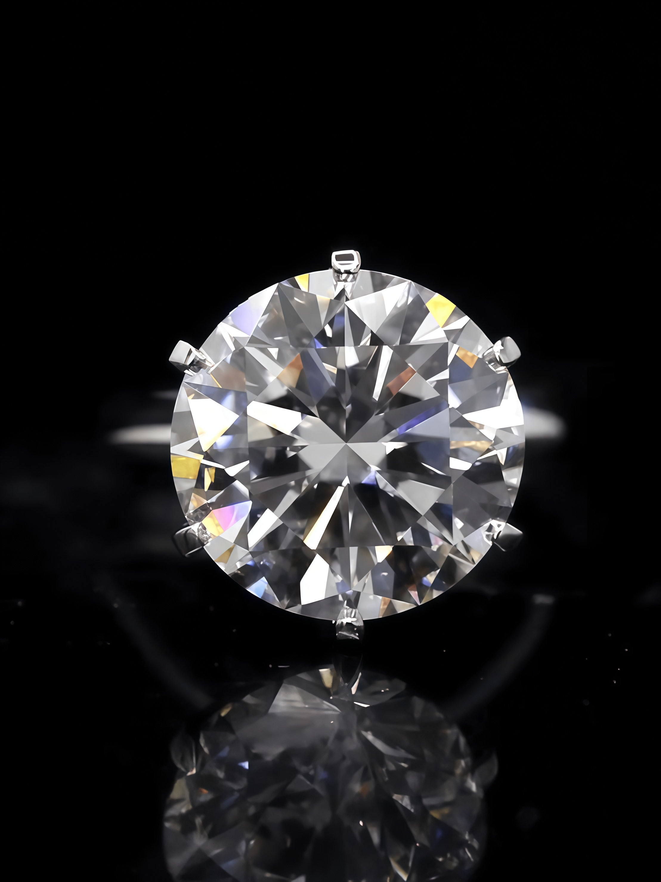 13.14 Carat Round Lab Grown Diamond Solitaire Engagement Ring