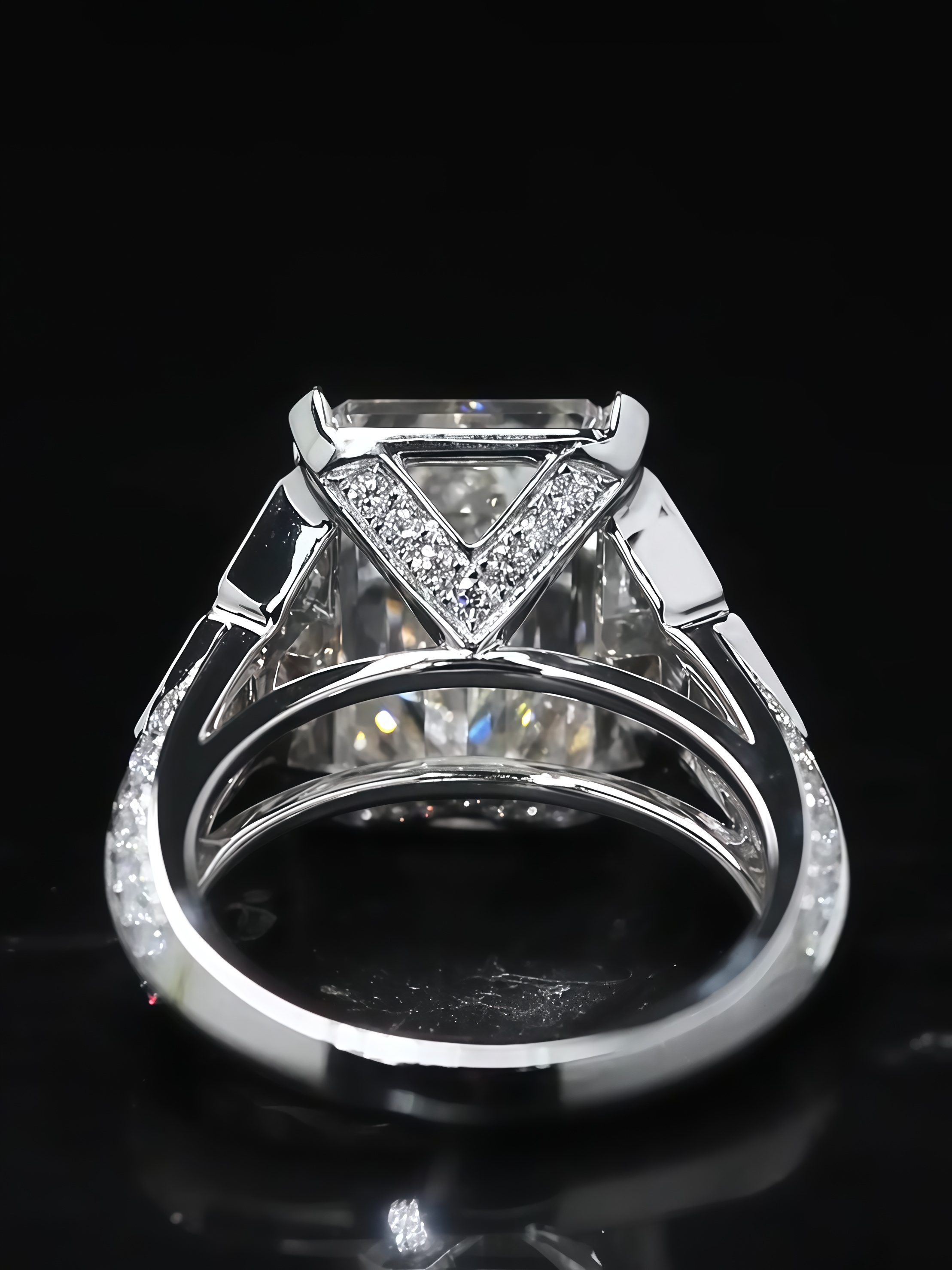16 Carat Emerald Cut Lab Grown Diamond Luxury Ring