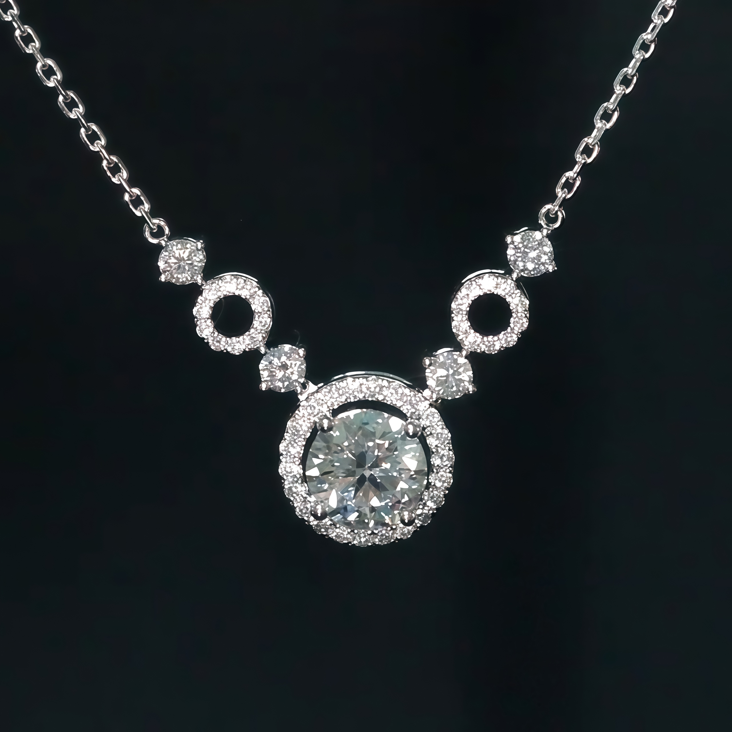 1 Carat Round Lab Grown Diamond Necklace