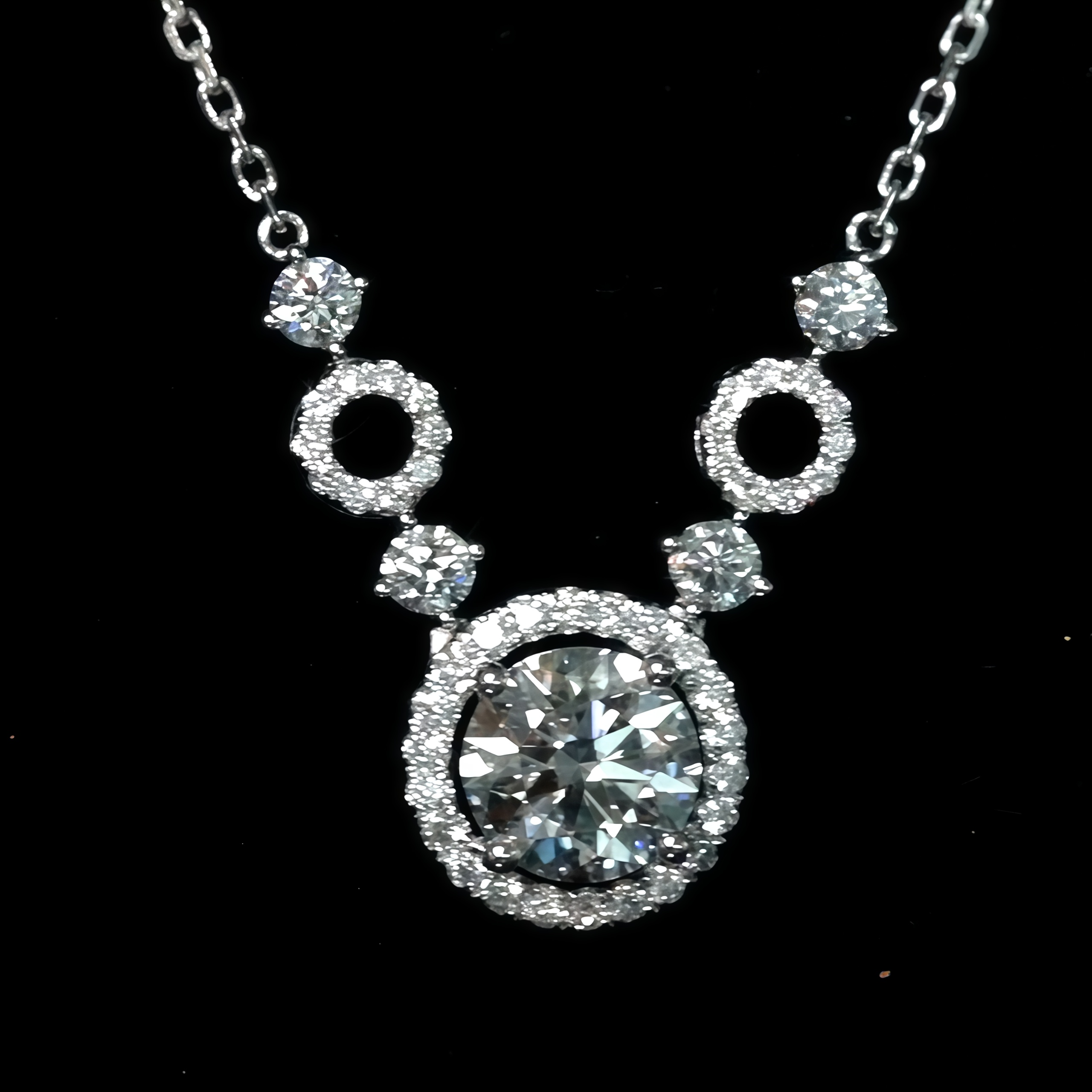 1 Carat Round Lab Grown Diamond Necklace