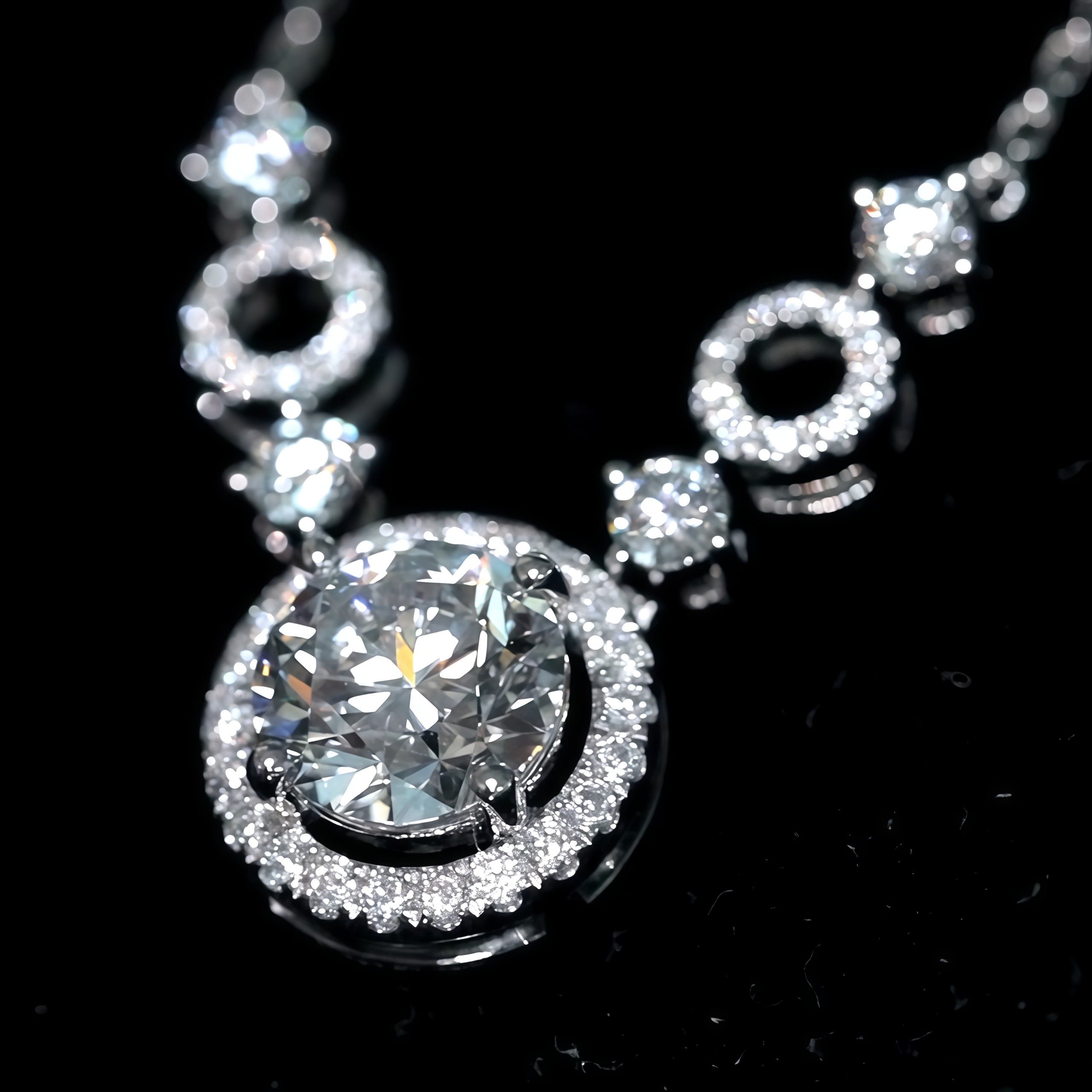 1 Carat Round Lab Grown Diamond Necklace