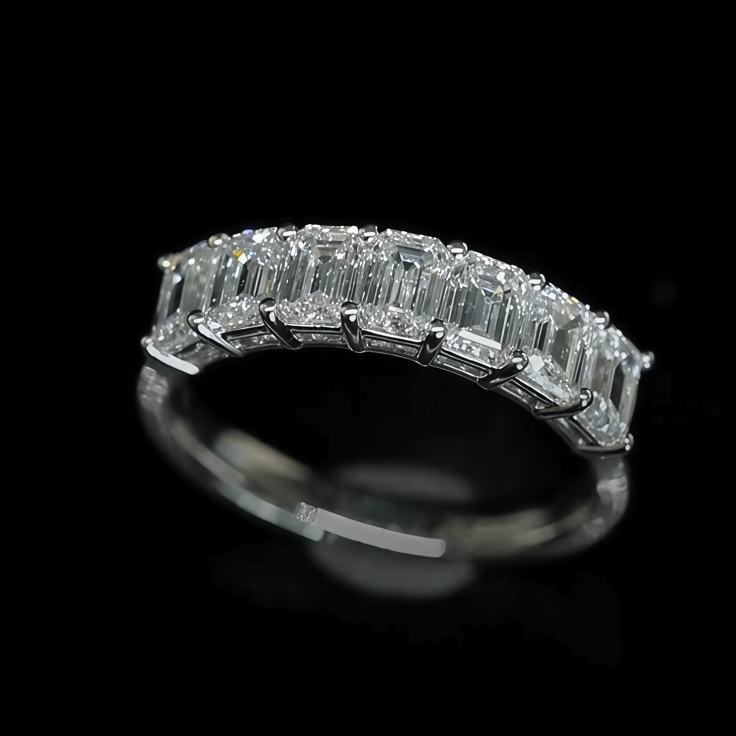 2.1 CTW Emerald Cut Lab Grown Diamond Band
