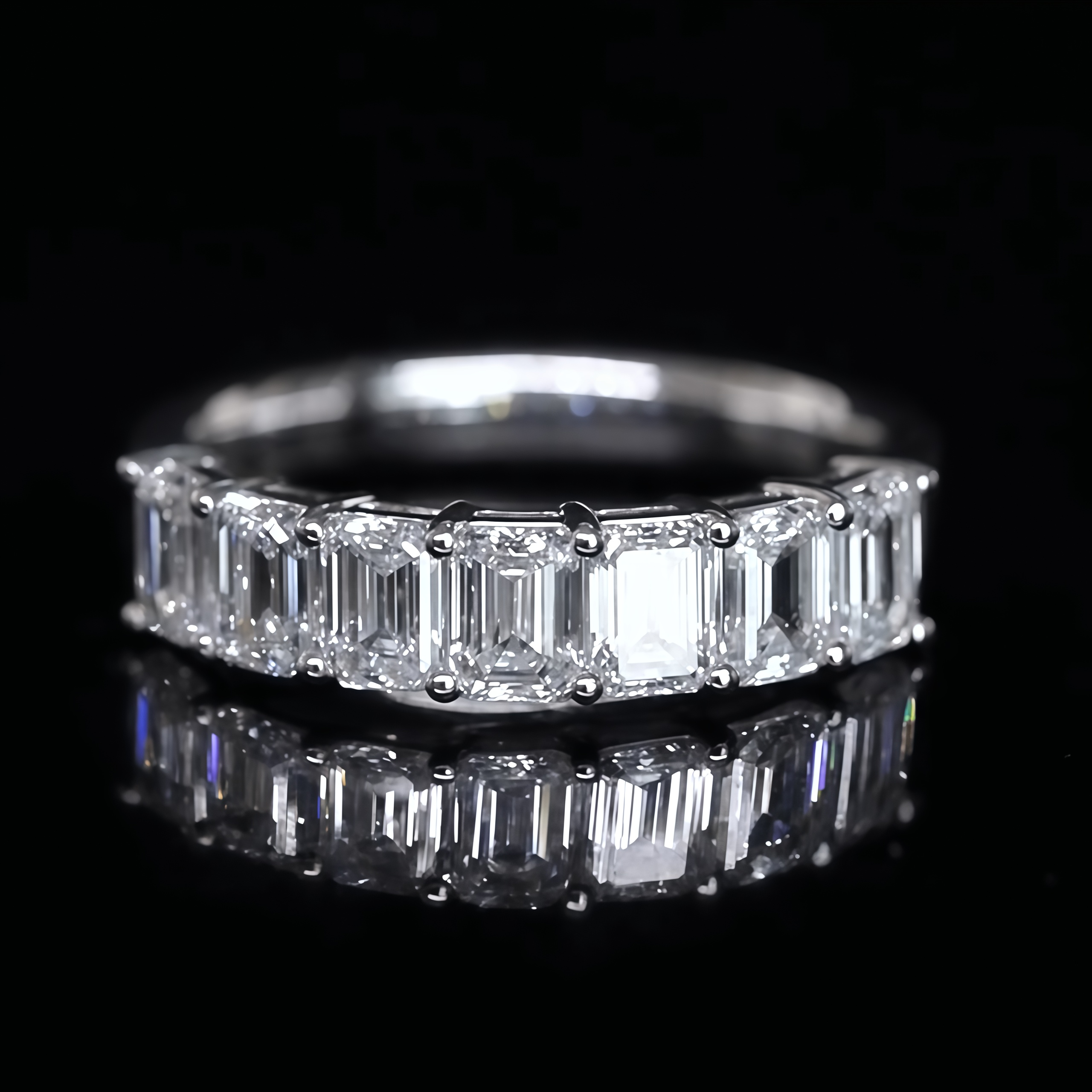 2.1 CTW Emerald Cut Lab Grown Diamond Band