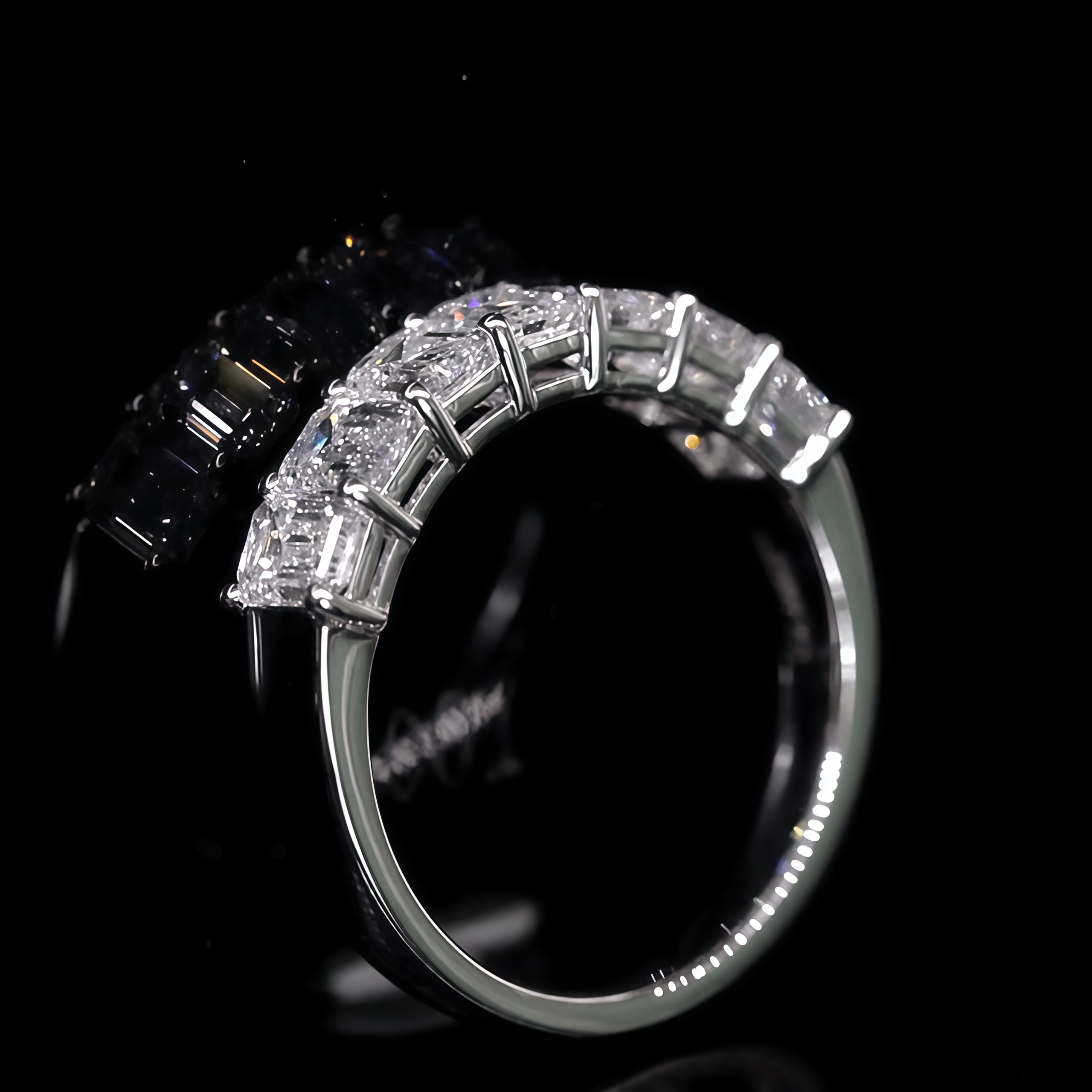 2.1 CTW Emerald Cut Lab Grown Diamond Band