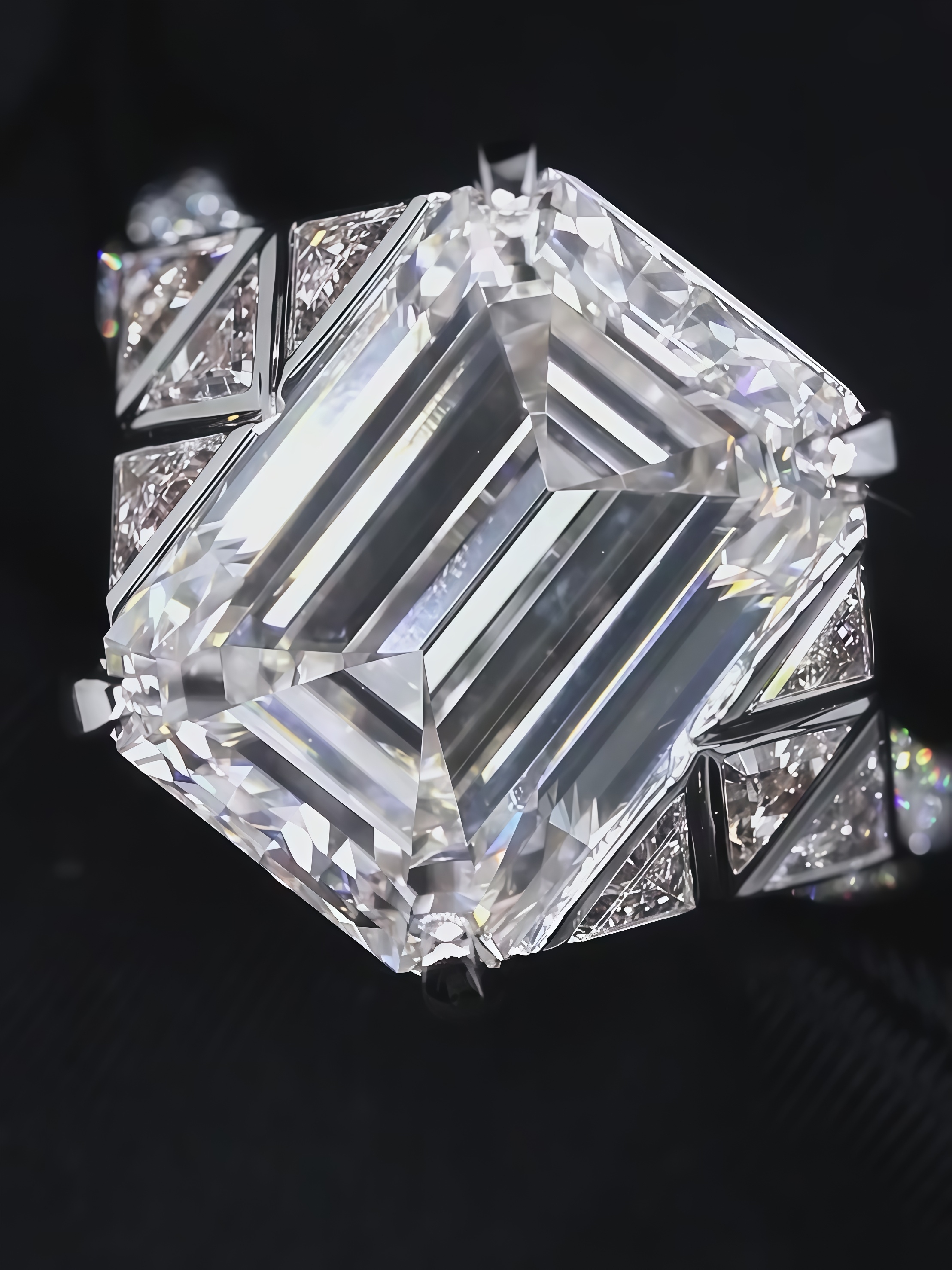 16 Carat Emerald Cut Lab Grown Diamond Luxury Ring