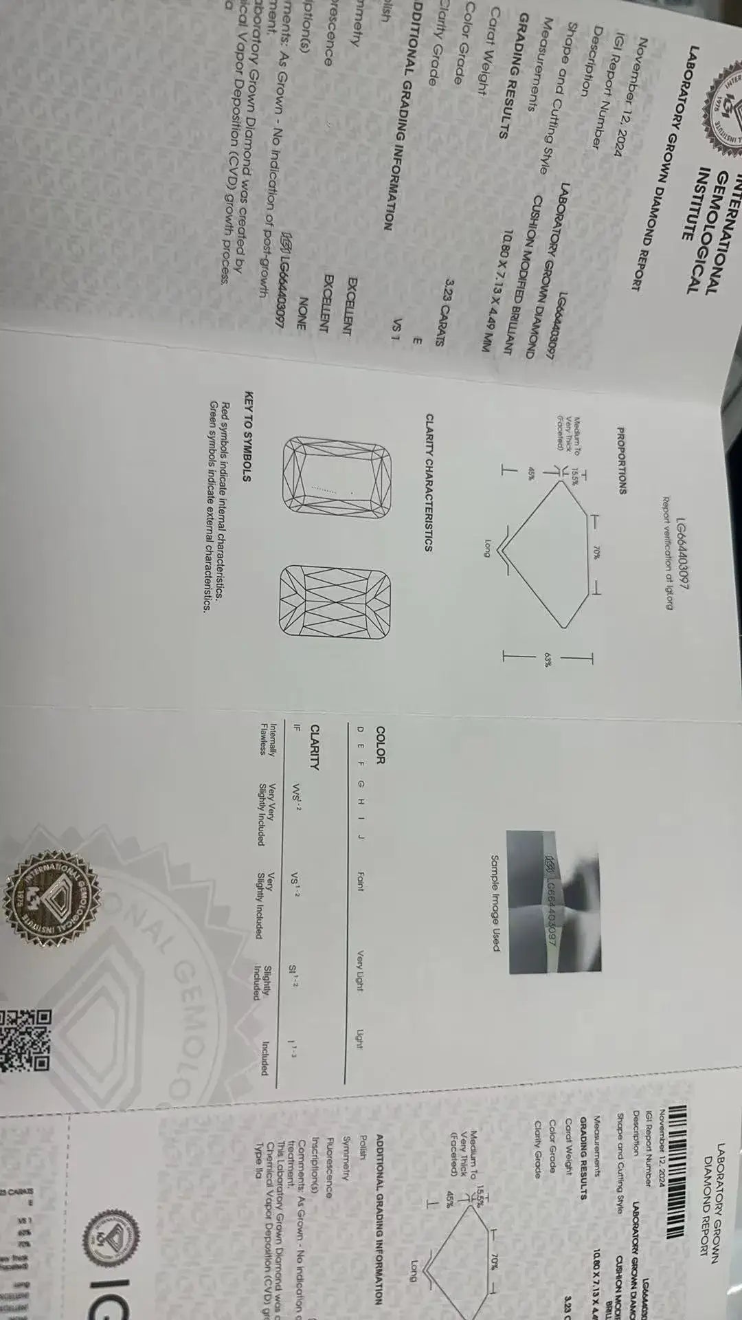 3.23 Carat Criss Cut Lab-Grown Diamond