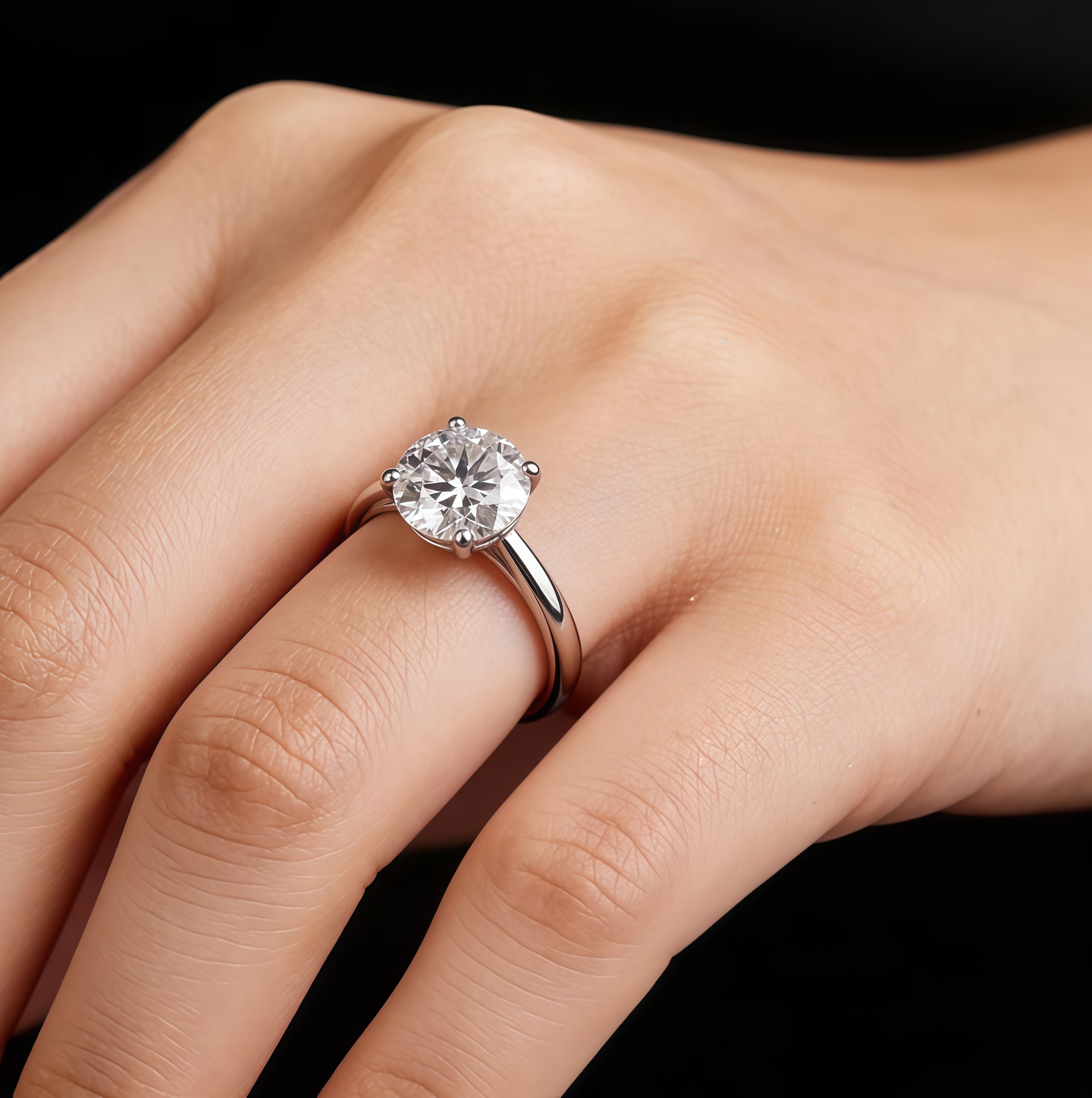 Lab-Grown 0.50 Carat E-VS1 Round Diamond
