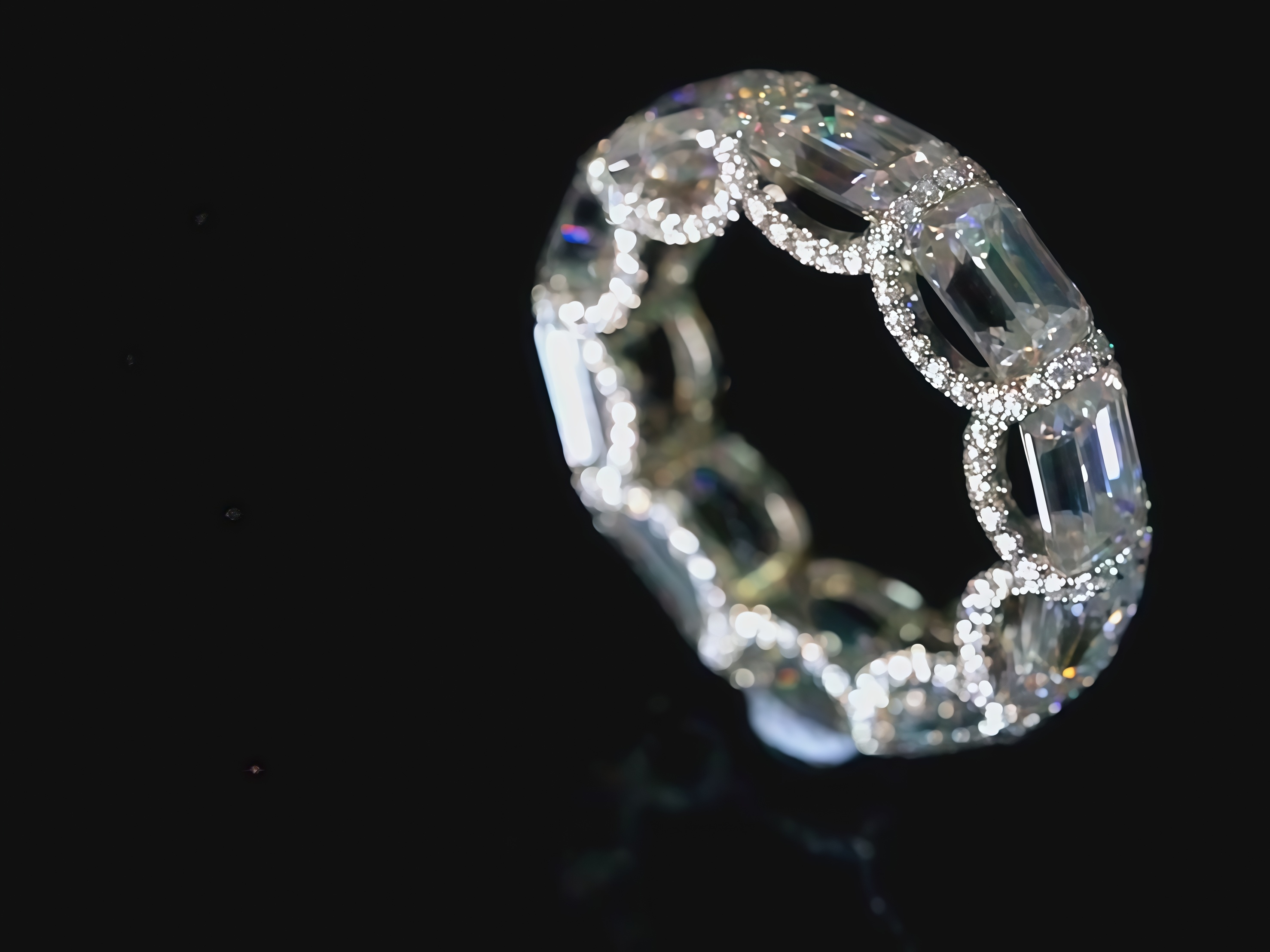 10 CTW Lab-Grown Emerald-Cut Diamond Eternity Band Ring