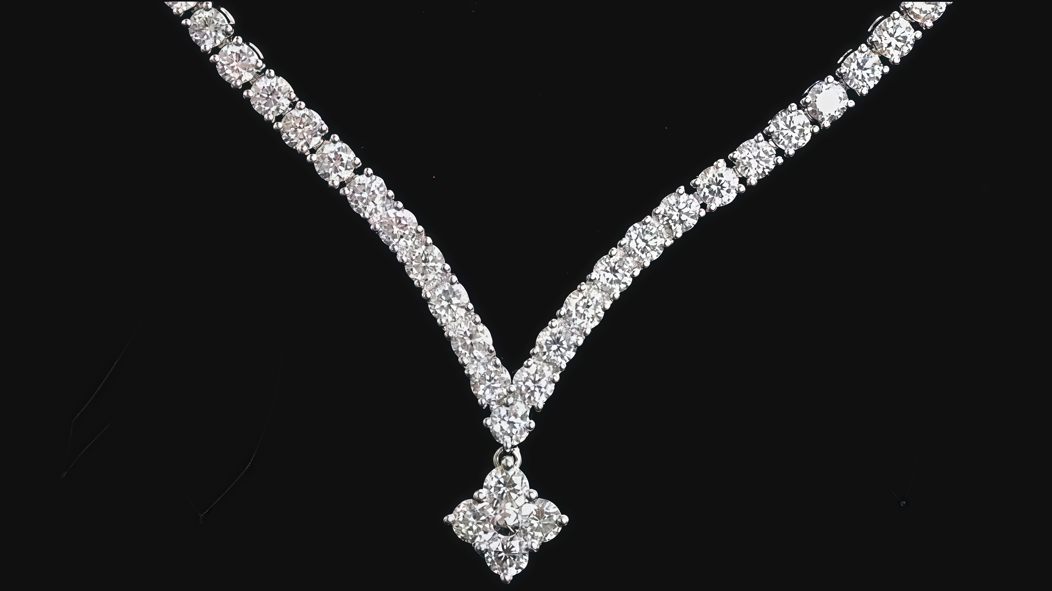 Gala Diamond Necklace - 18K White Gold With Lab Grown Diamonds