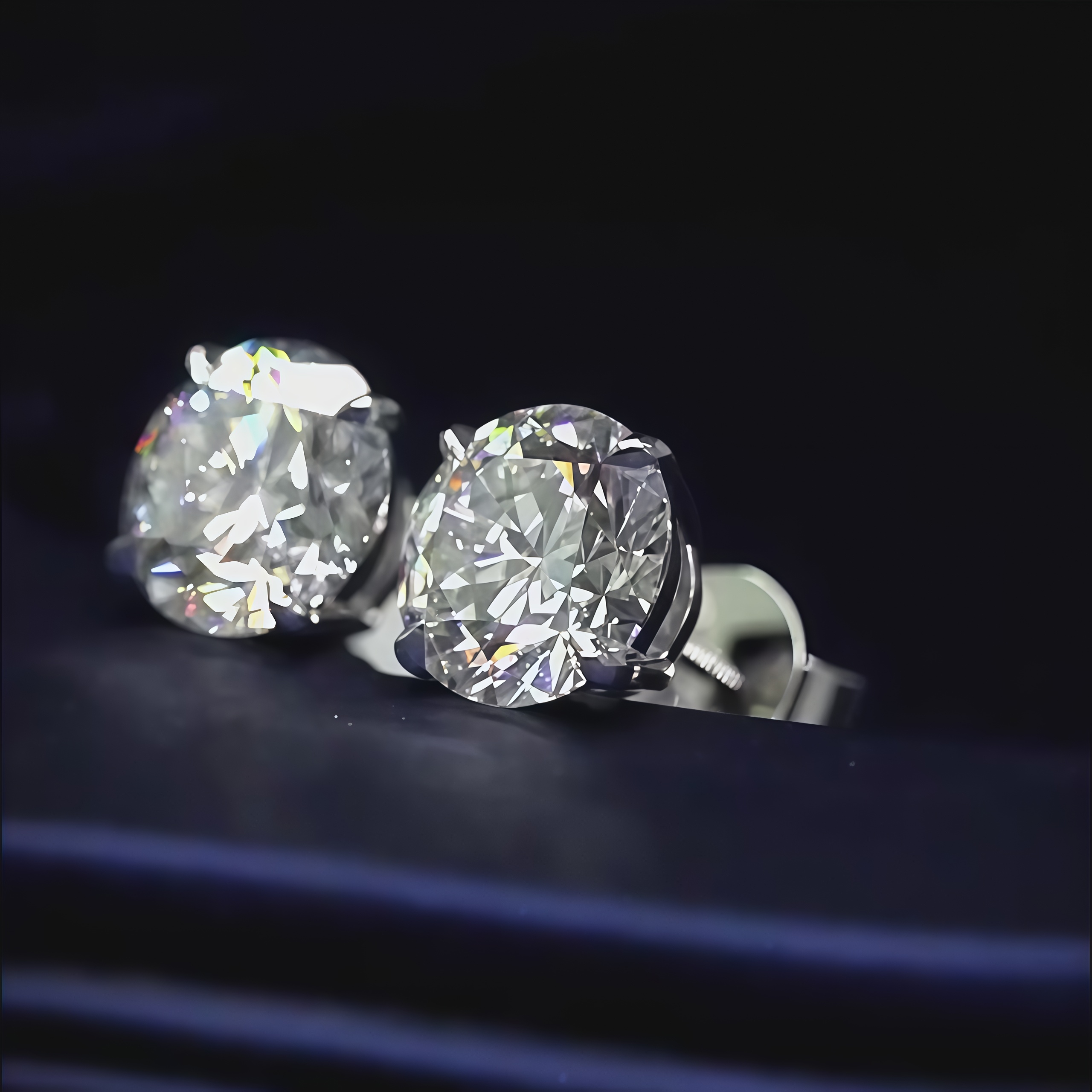 Round Lab Diamond Stud Earrings Four-Prong (6.00 Ct. Tw.)