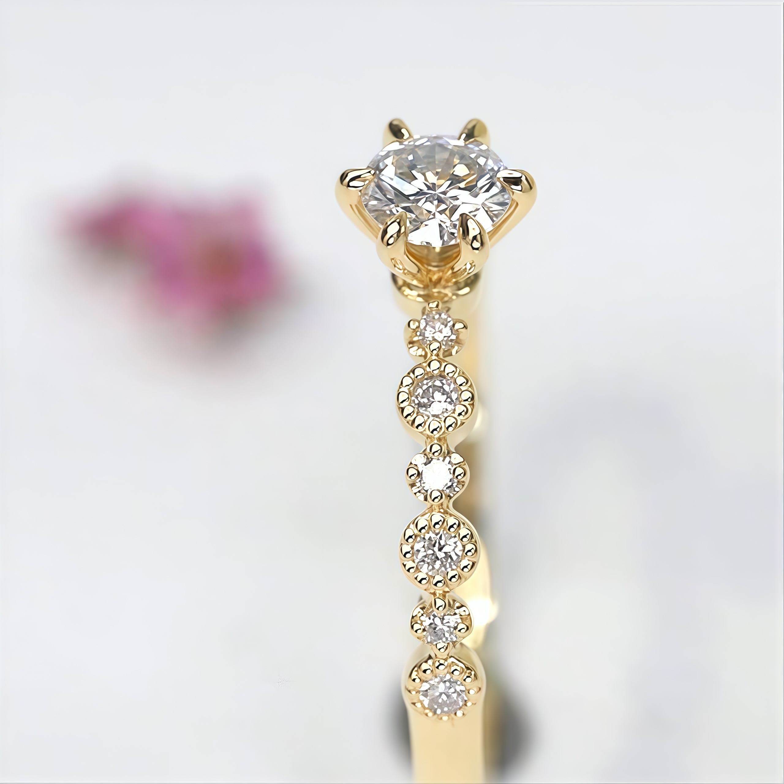 Dainty Round Lab Diamond Promise Ring