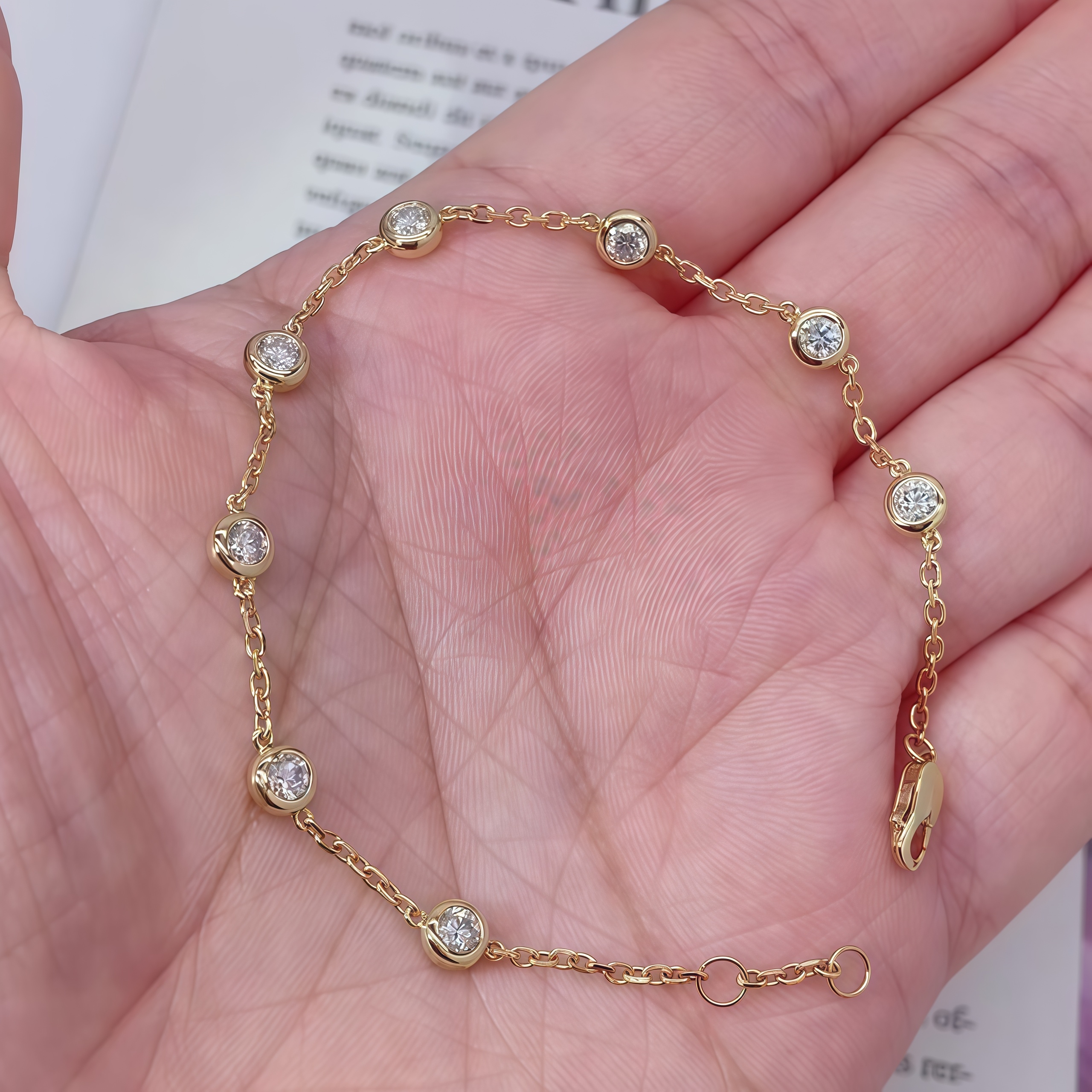 0.8Ct.Tw Bezel Lab Grown Diamond Bracelet