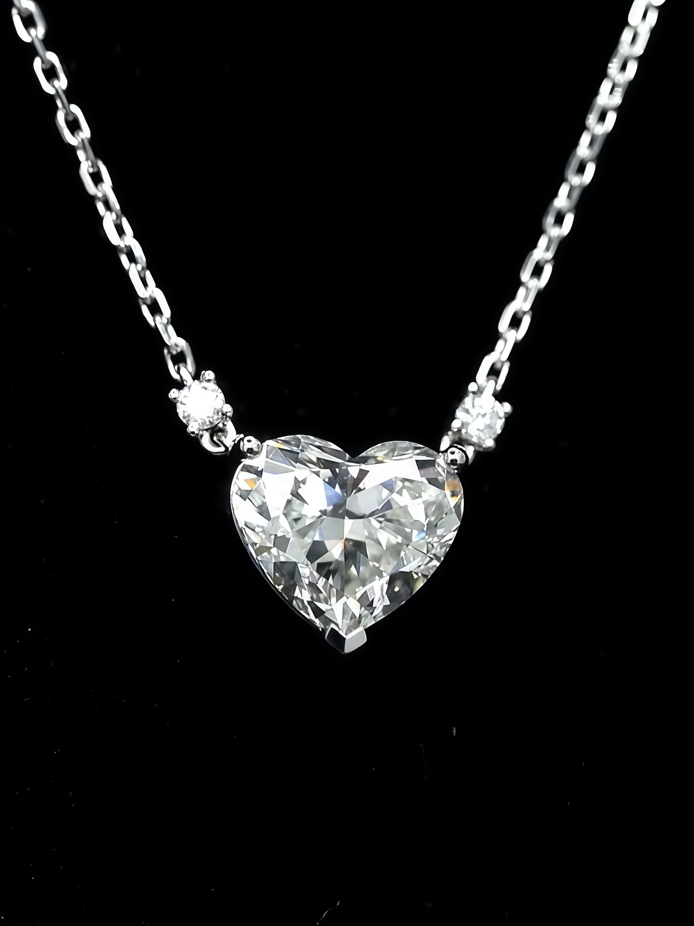 6 Carat Heart-Shaped Lab-Grown Diamond Necklace