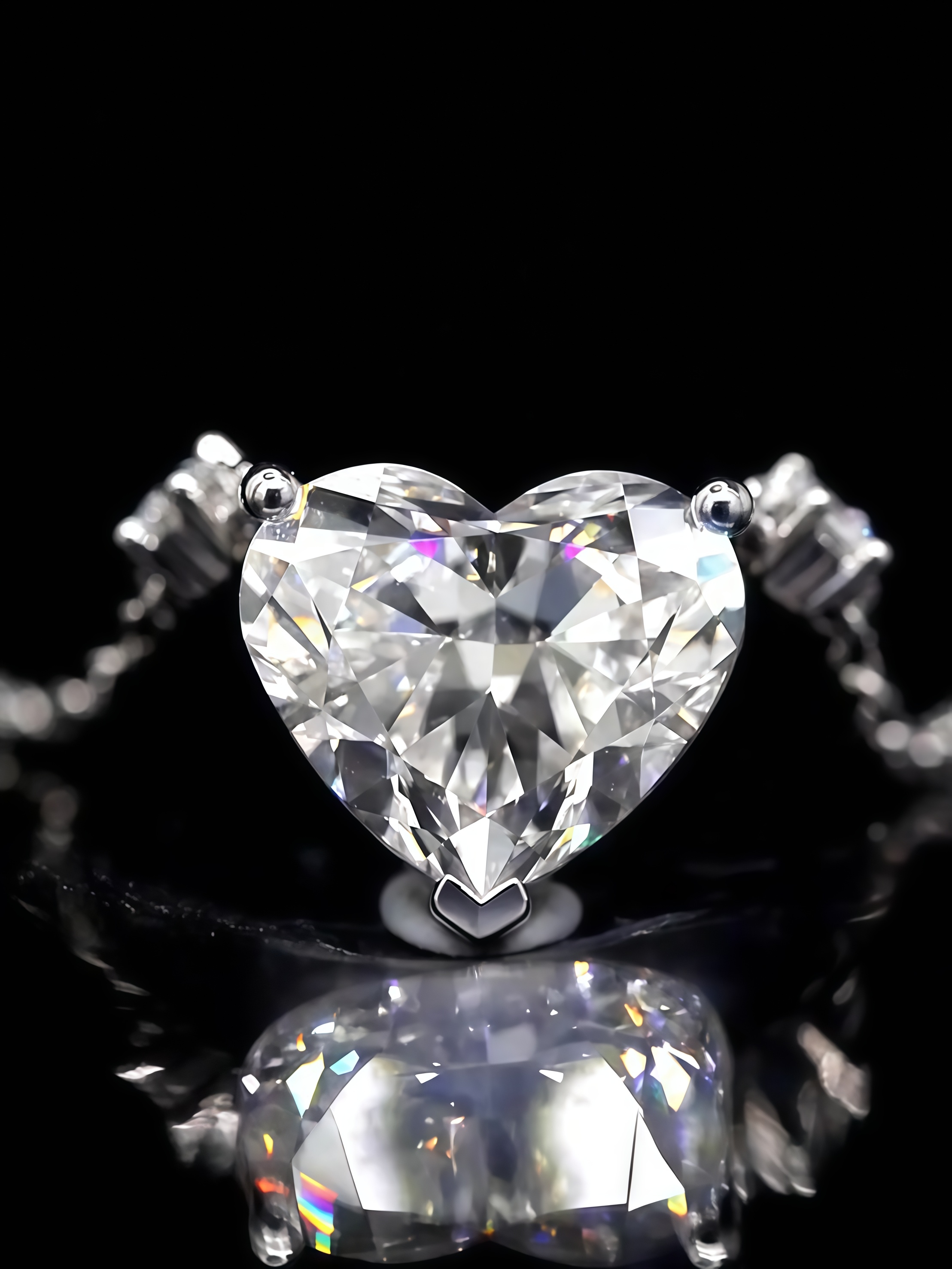 6 Carat Heart-Shaped Lab-Grown Diamond Necklace