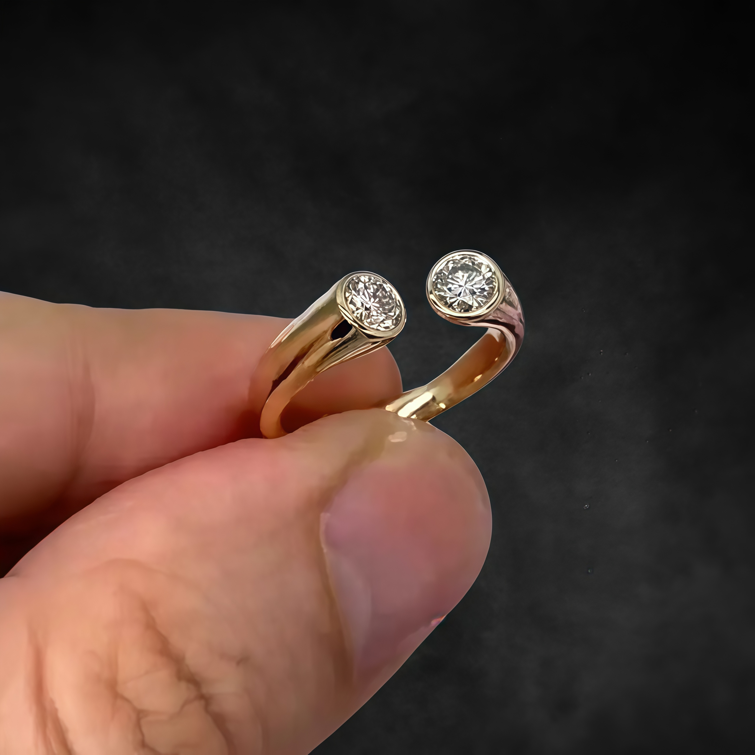 0.5 CTW Ladies Brilliant Round Cut Lab Diamond Anniversary Ring in 18K Yellow Gold