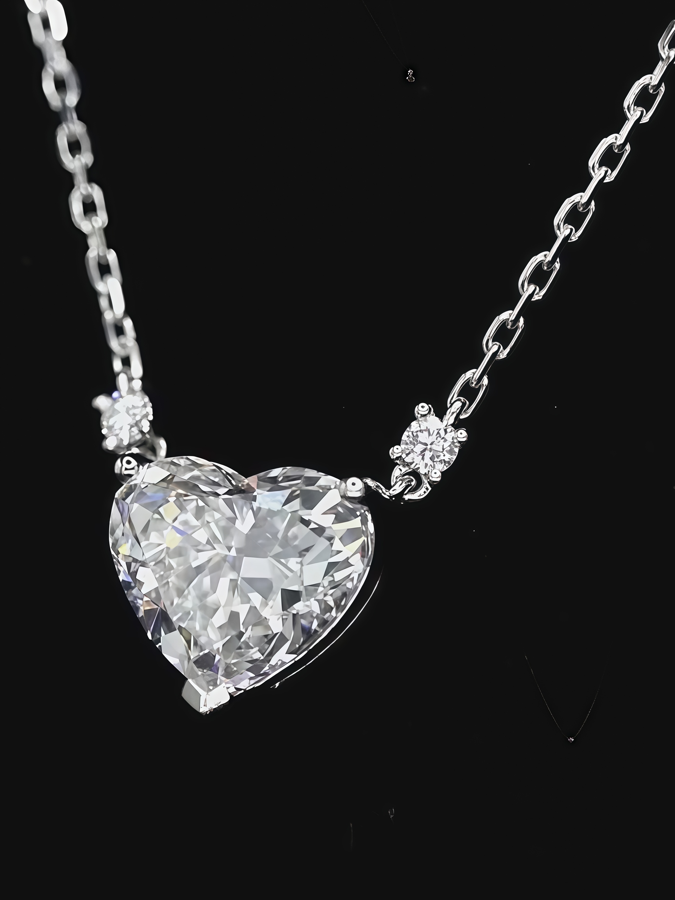 6 Carat Heart-Shaped Lab-Grown Diamond Necklace