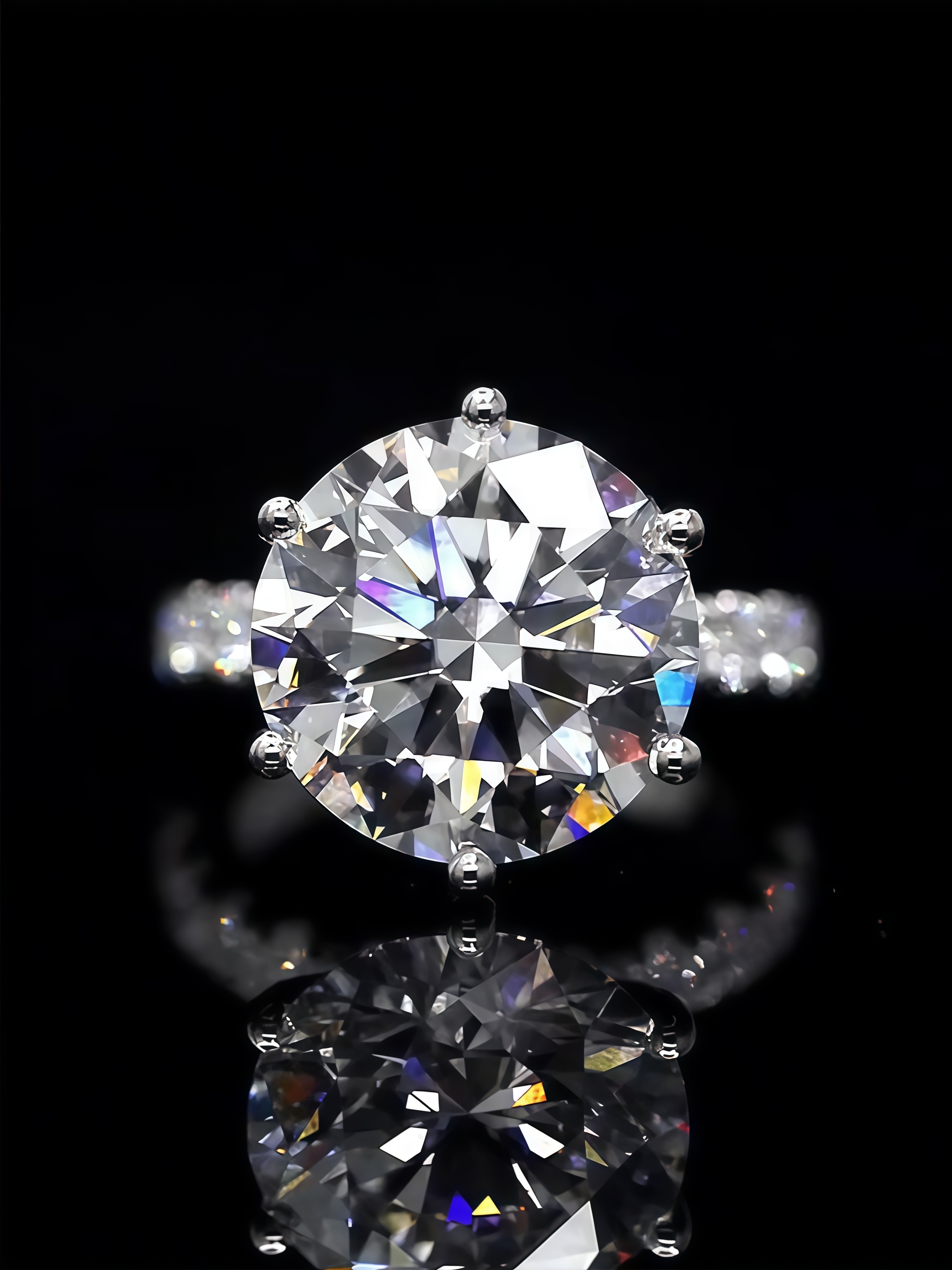 8 carat Lab Diamond Pave Ring 18K Gold