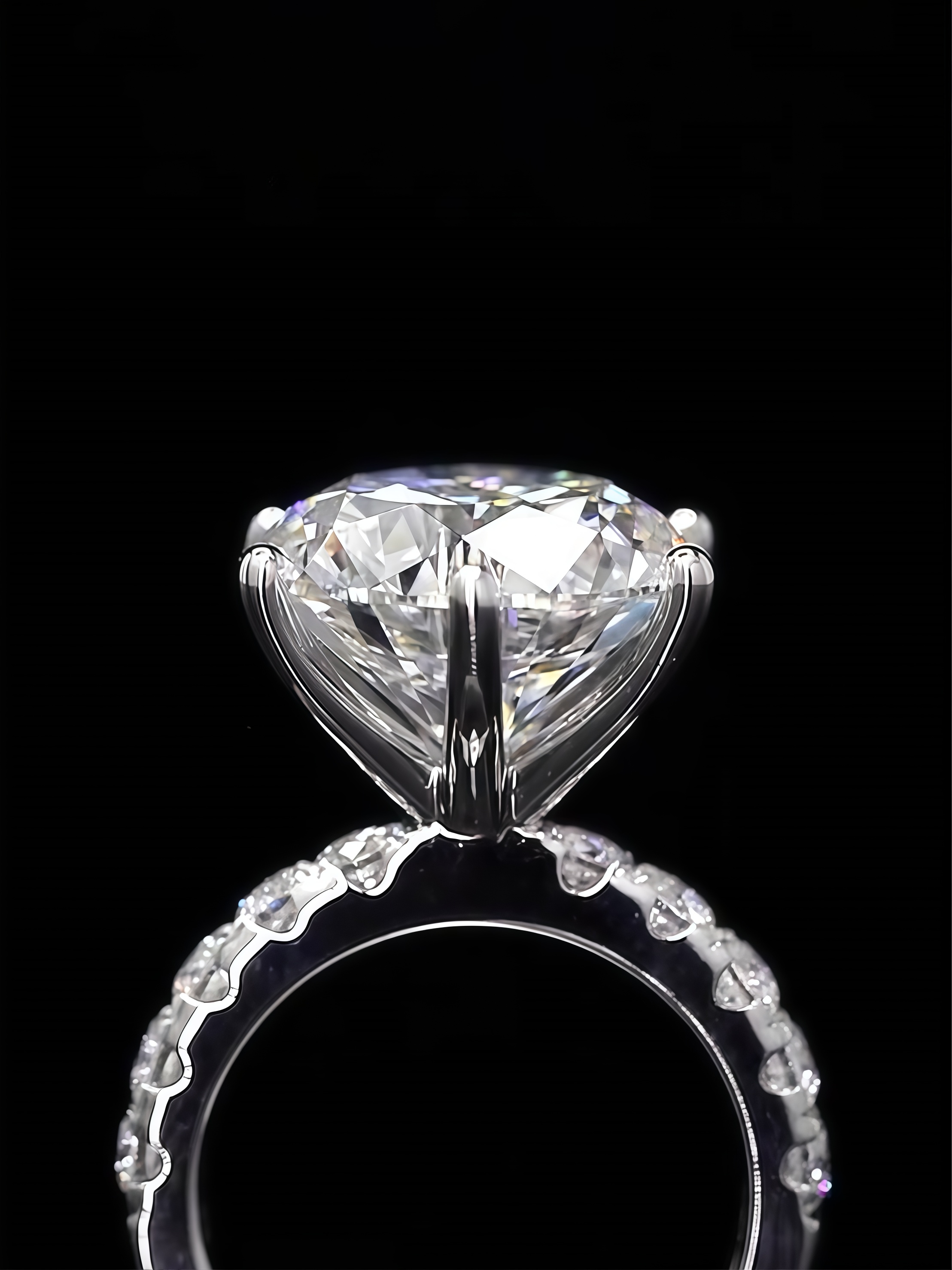 8 carat Lab Diamond Pave Ring 18K Gold