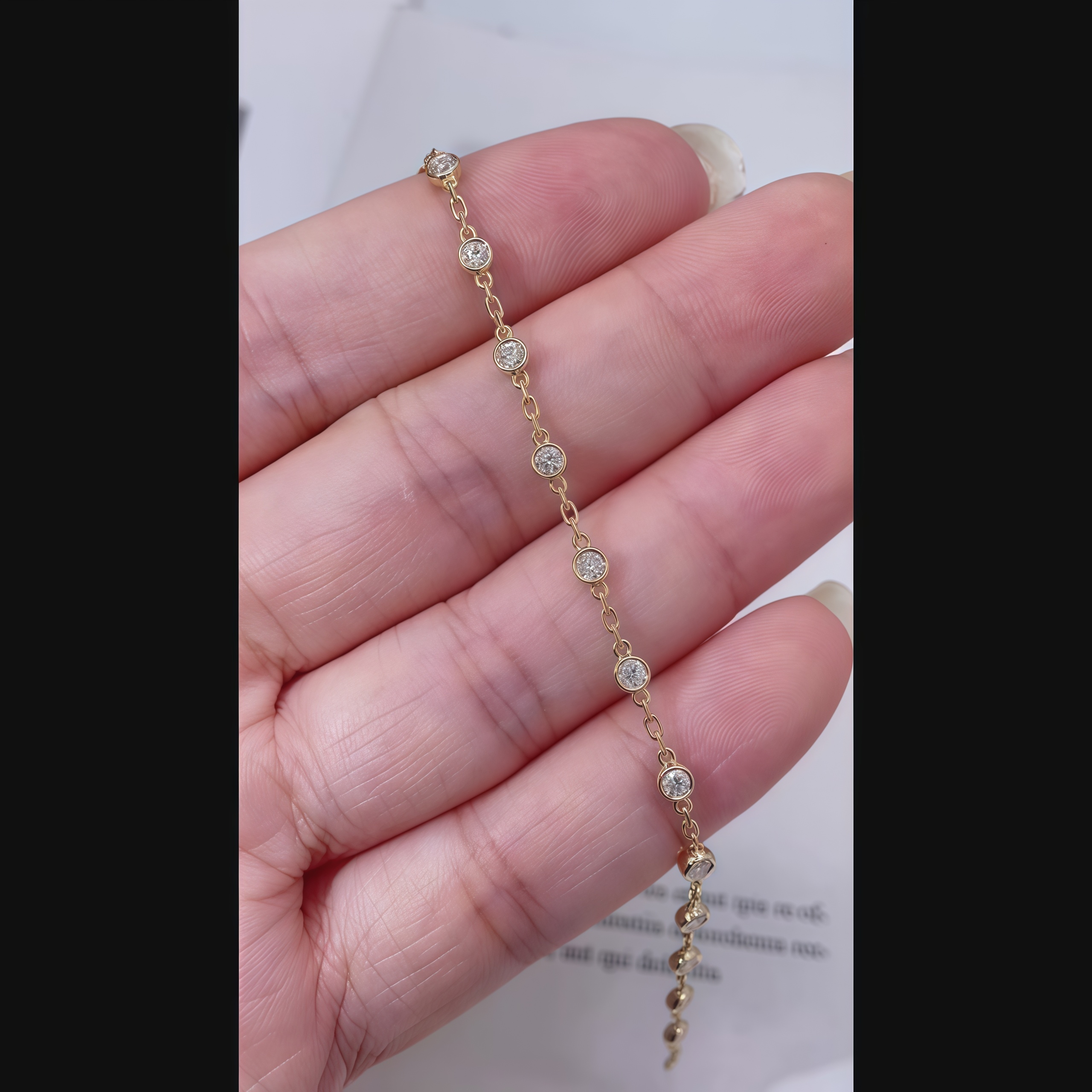 Each 0.04ct Bezel Lab Grown Diamond Bracelet