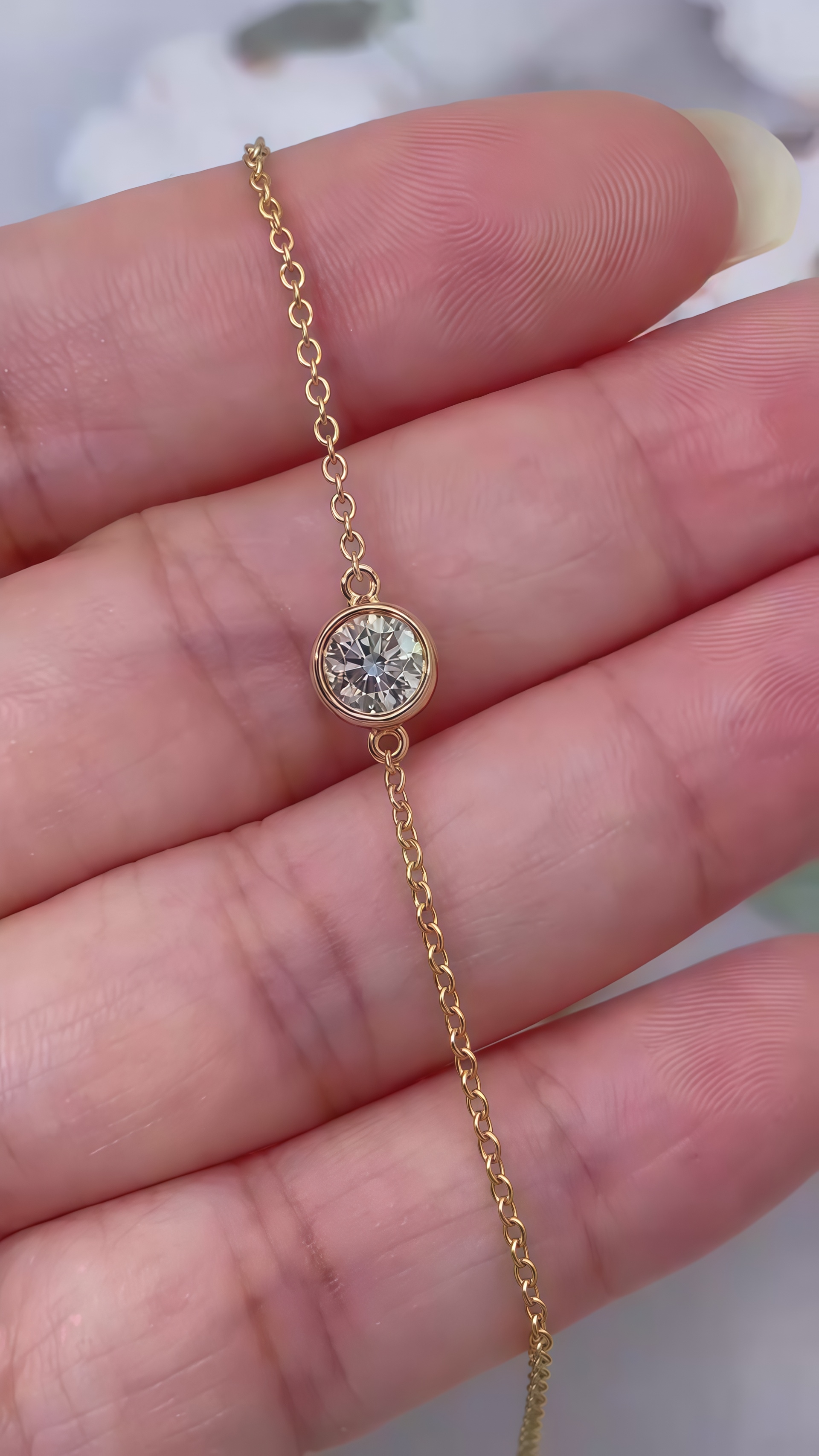 0.5ct Lab-Grown Diamond Bracelet 18K Yellow Gold