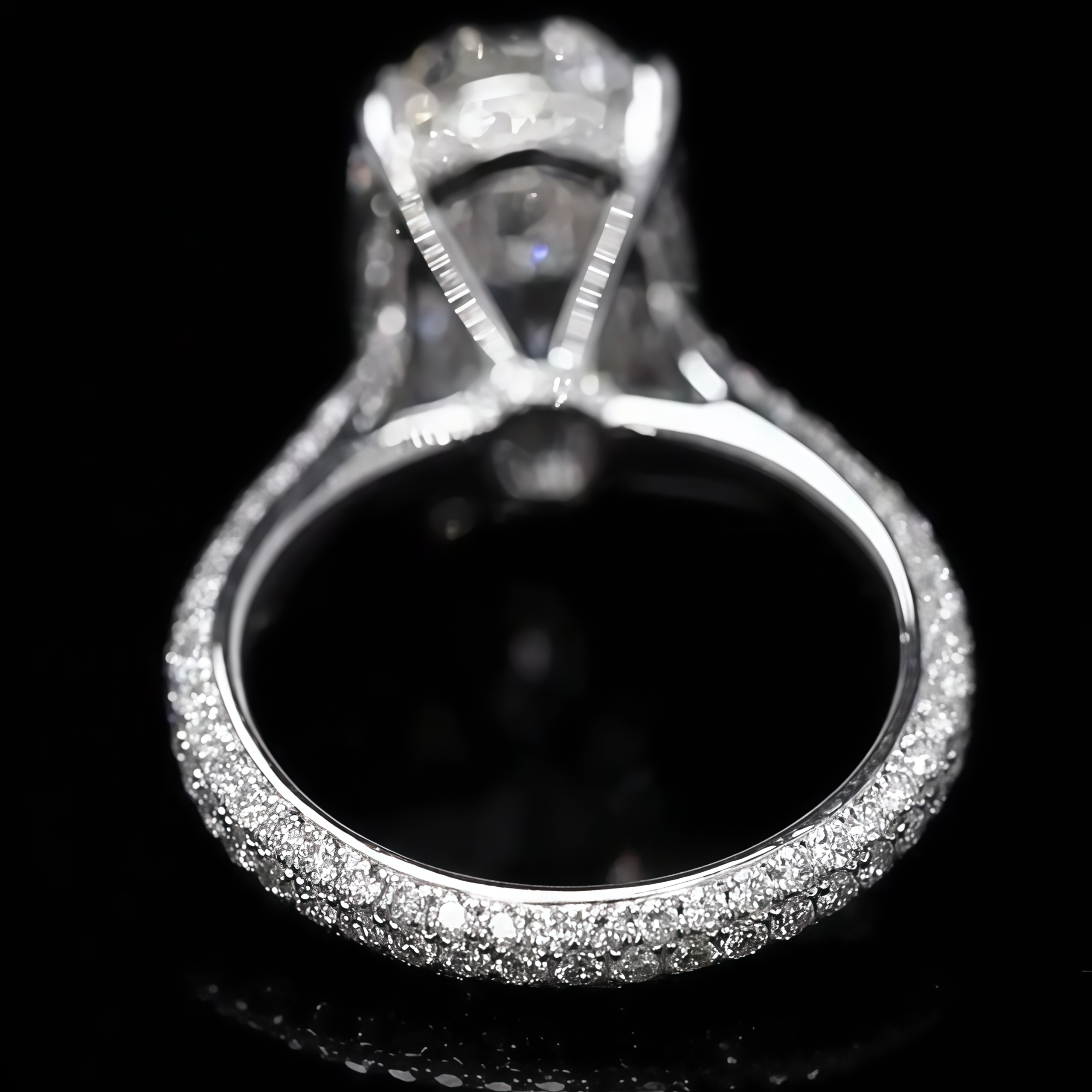 6.66 Carat Antique Oval Cut Lab Grown Diamond Engagement Ring