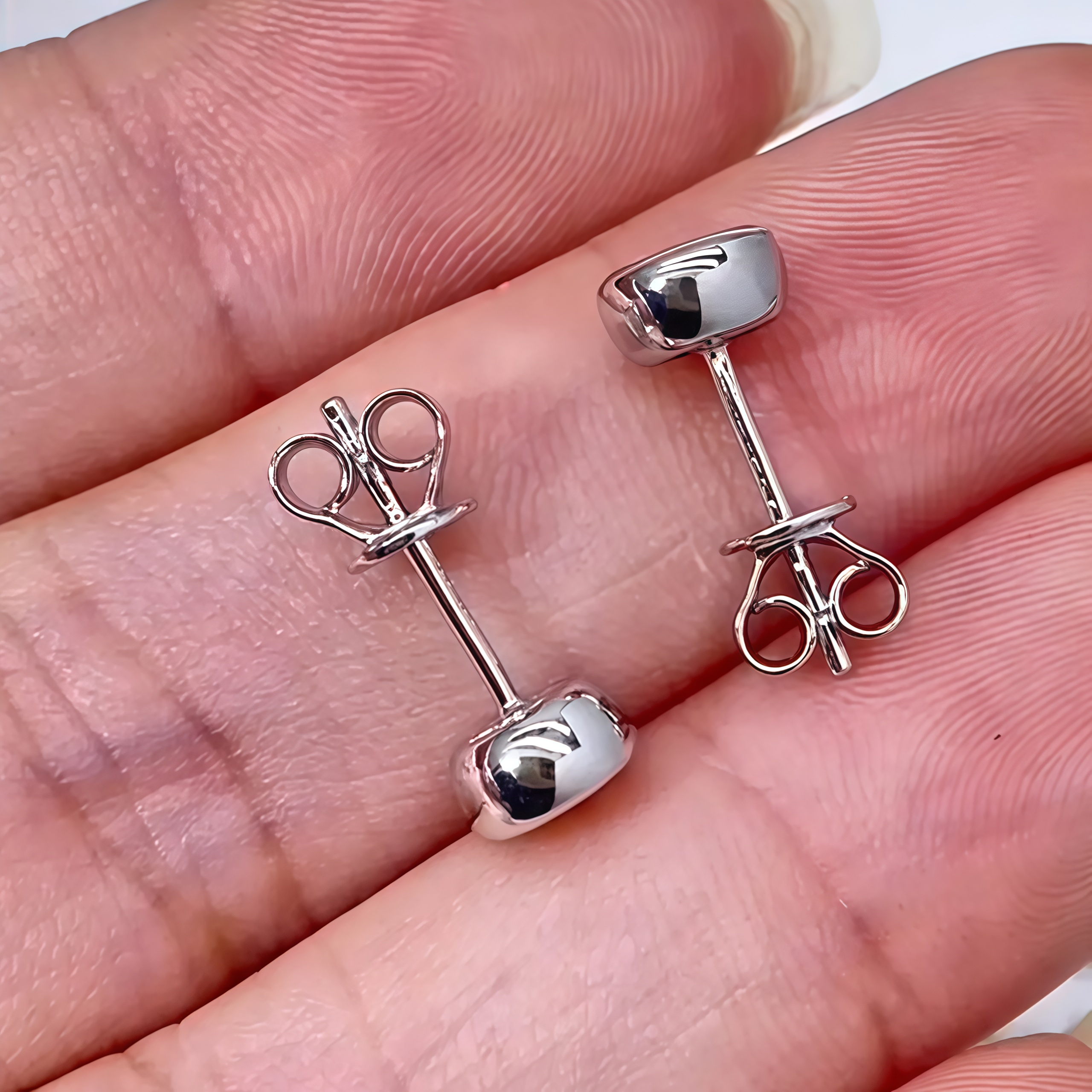 Bezel Round Cut Lab Diamond Earring Studs 925 Silver (0.4 Ct. Tw.)