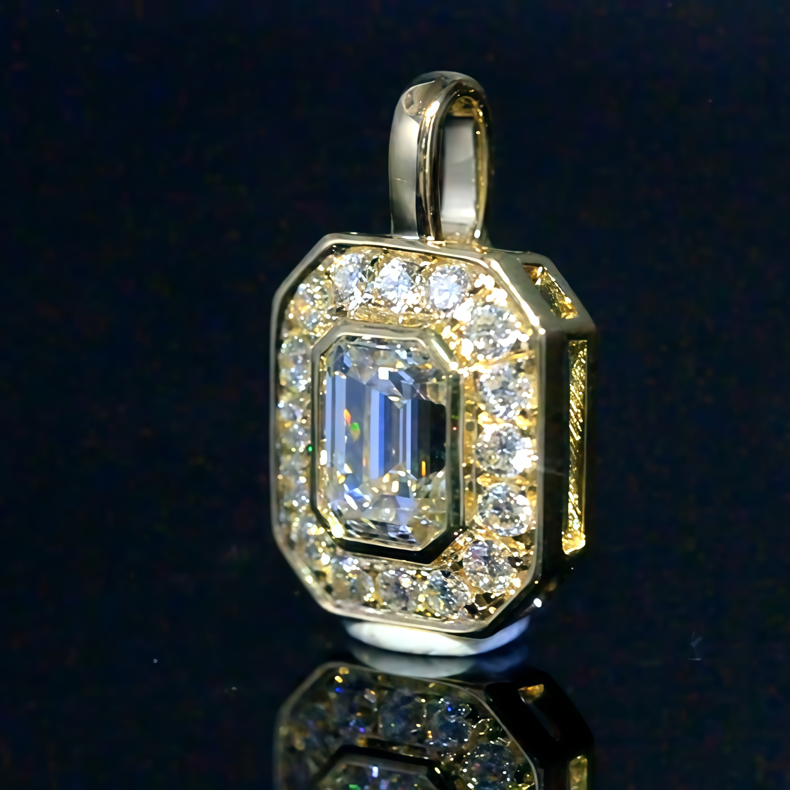 Emerald-Cut Lab Grown Diamond Pendant