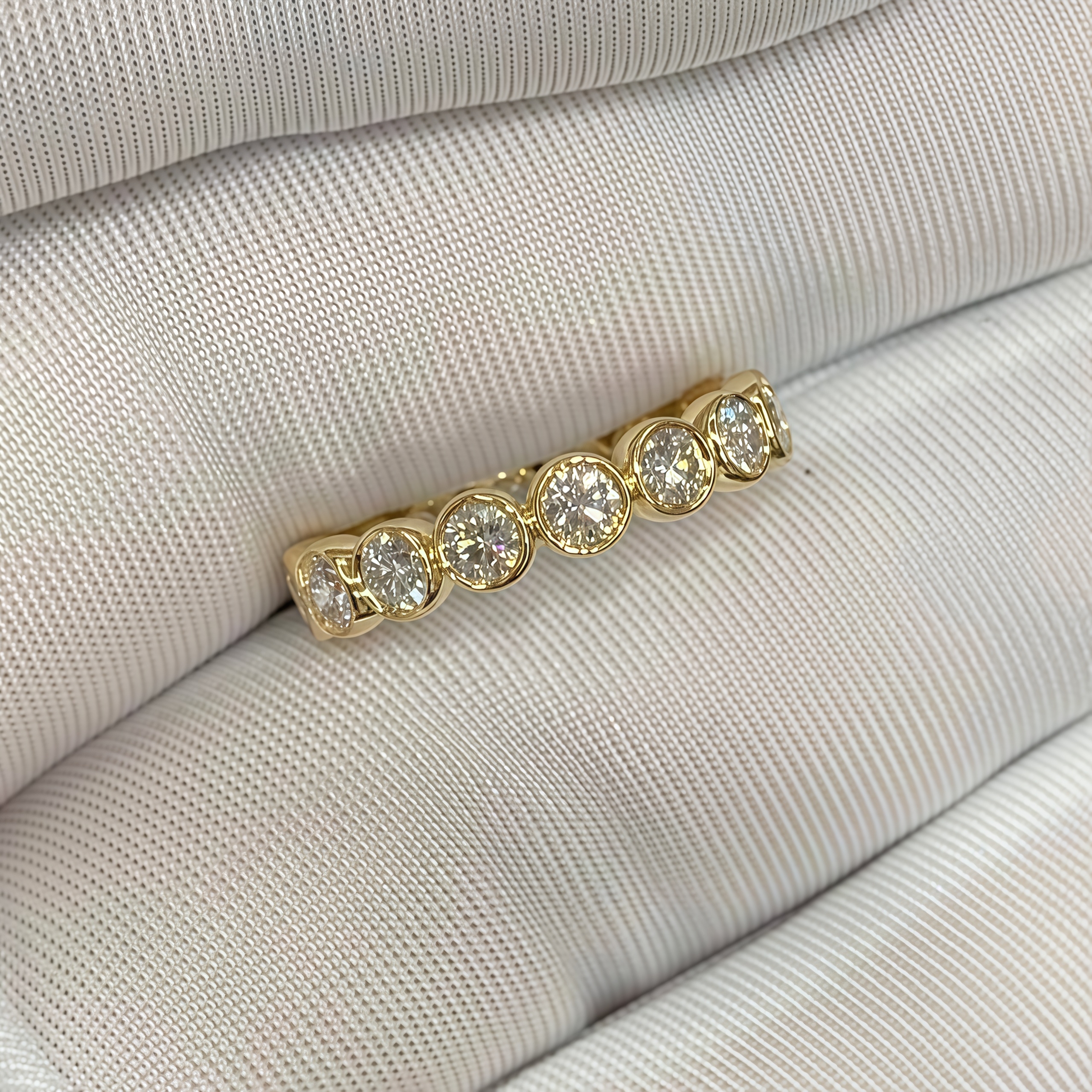 1.2 CTW Lab Diamond Eternity Ring Stackable Ring Bezel Set