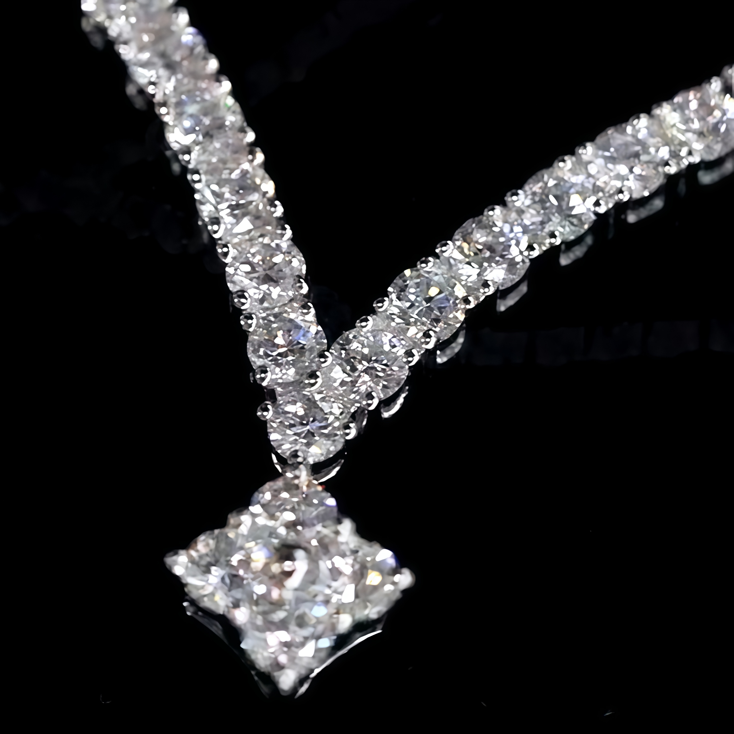 Gala Diamond Necklace - 18K White Gold With Lab Grown Diamonds
