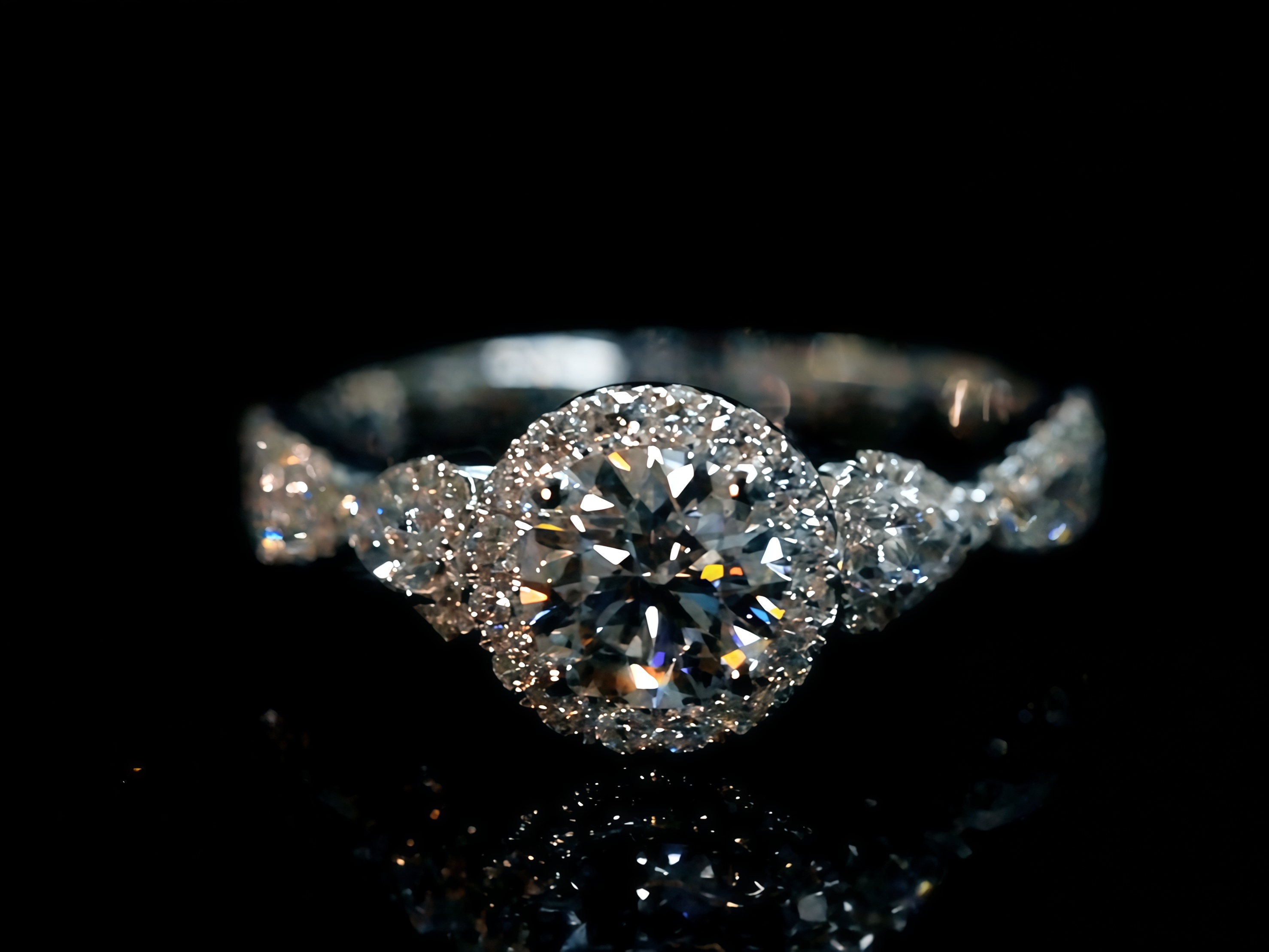 Lab-Grown Diamond Ring Crossed Band 18K Gold