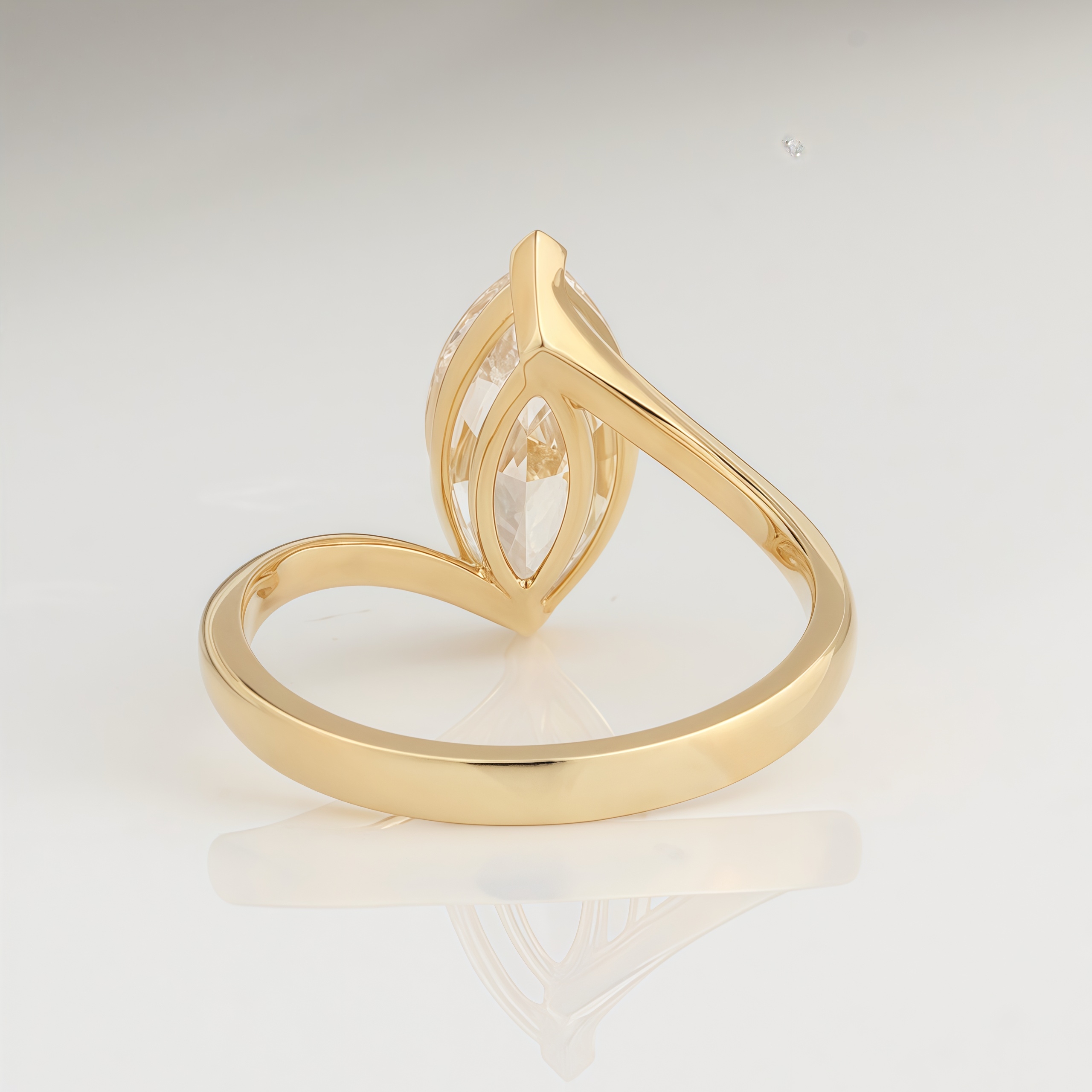 1.9 Carat Marquise Lab Diamond Ring 18K Gold