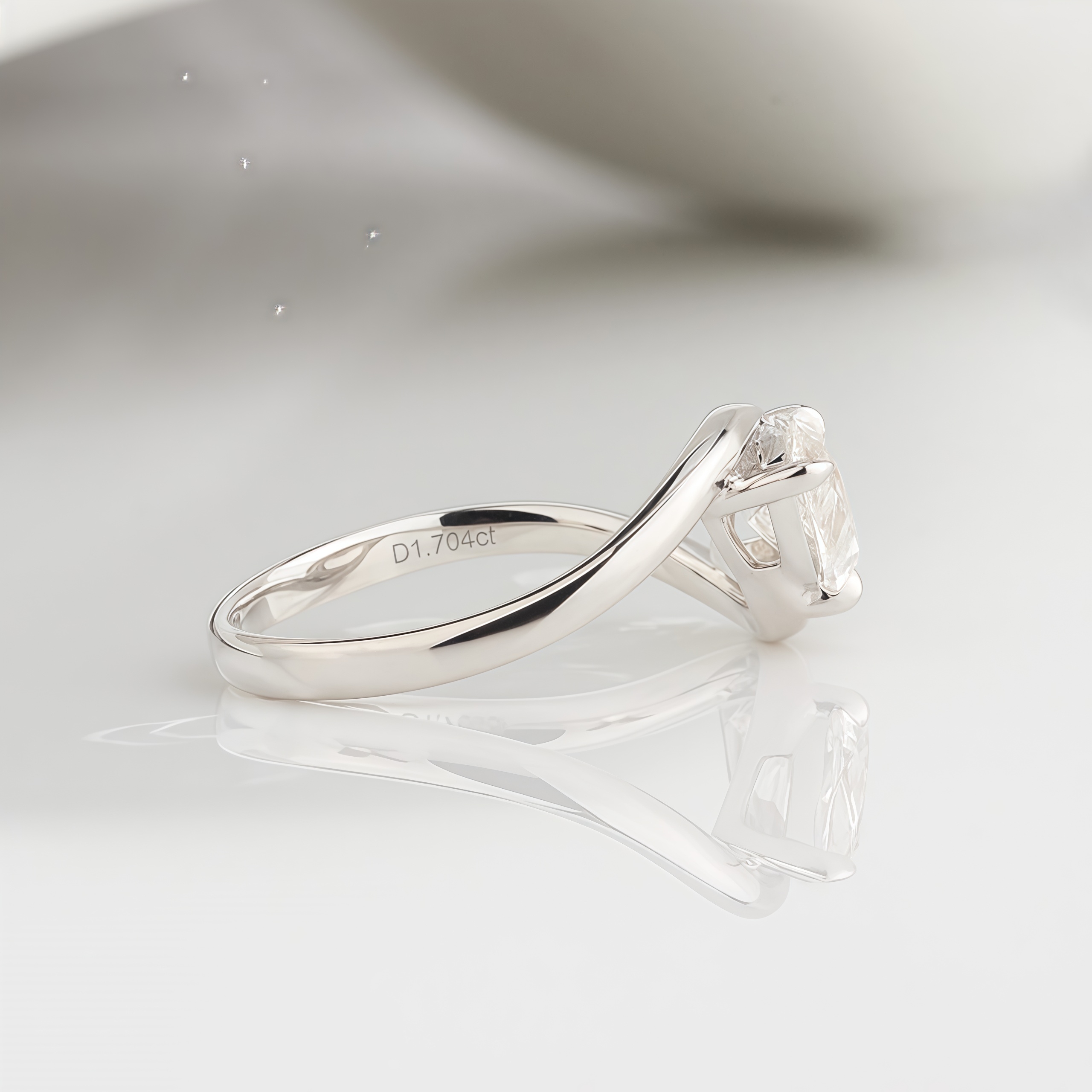 1.7 Carat Marquise Lab Diamond Ring 18K Gold