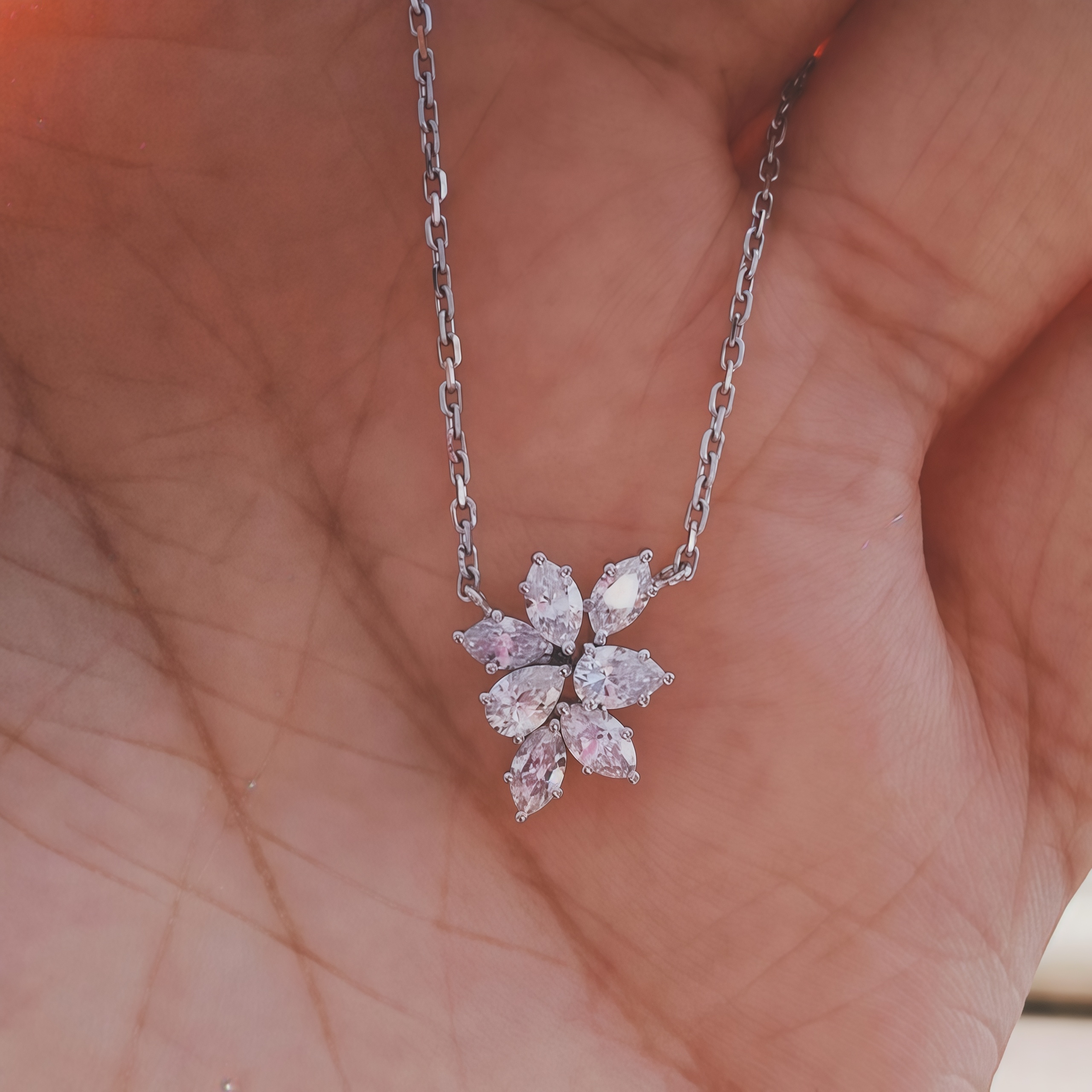 Marquise and Pear Lab Grown Diamond Necklace