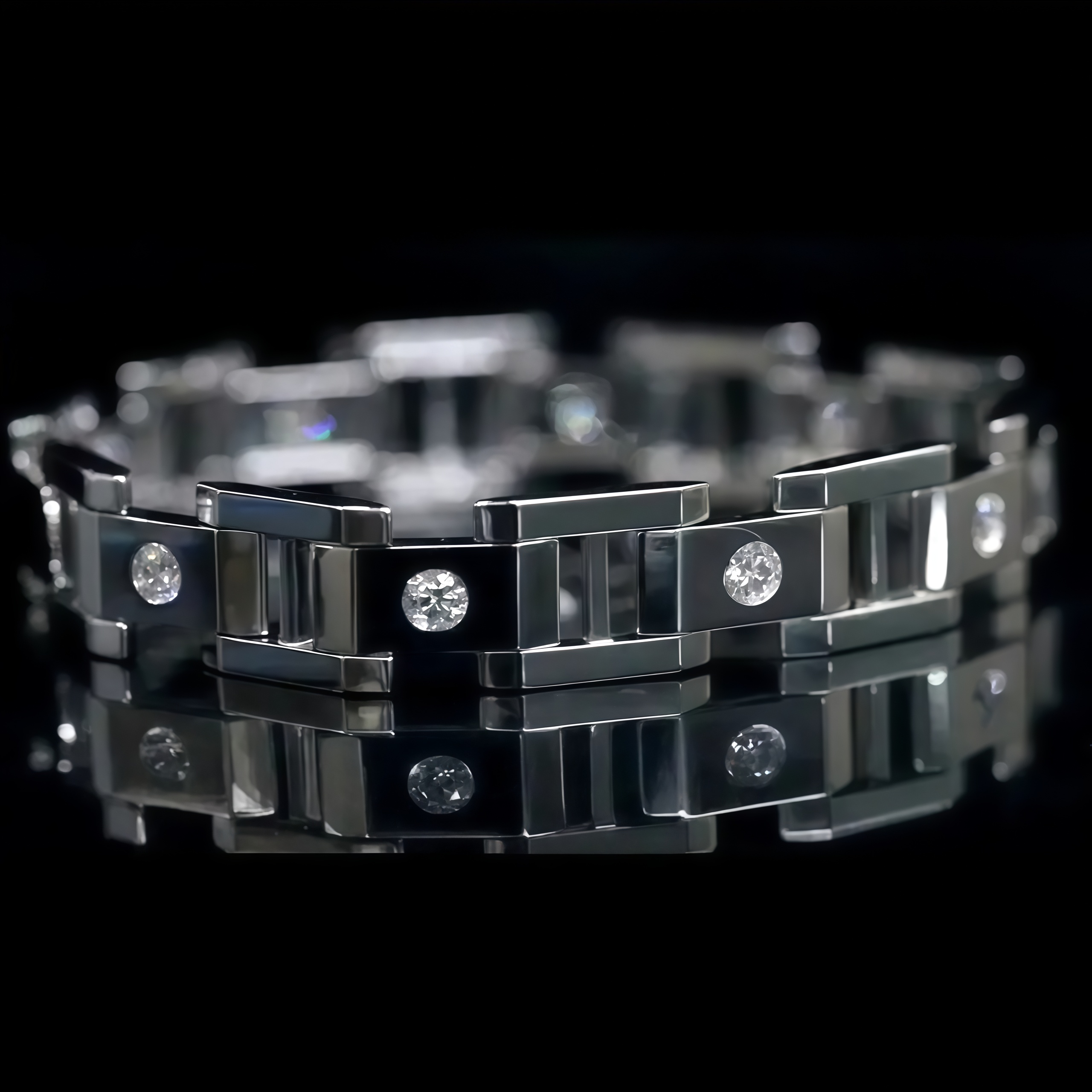 Men's 18K Gold Lab-Grown Diamonds Bracelet