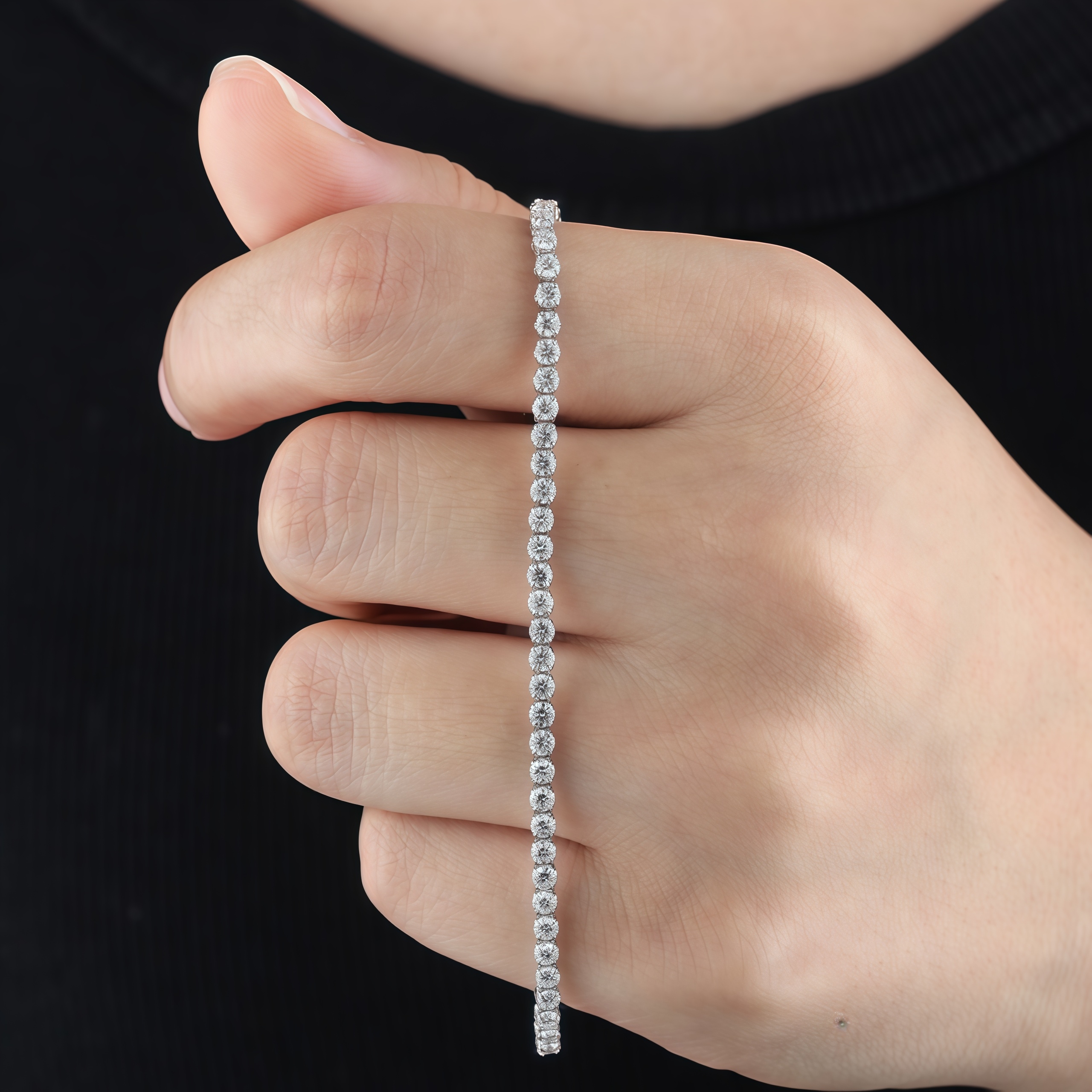 Lab Grown Diamond Tennis Bracelet In 925 Silver(2.63 Ct. Tw.)