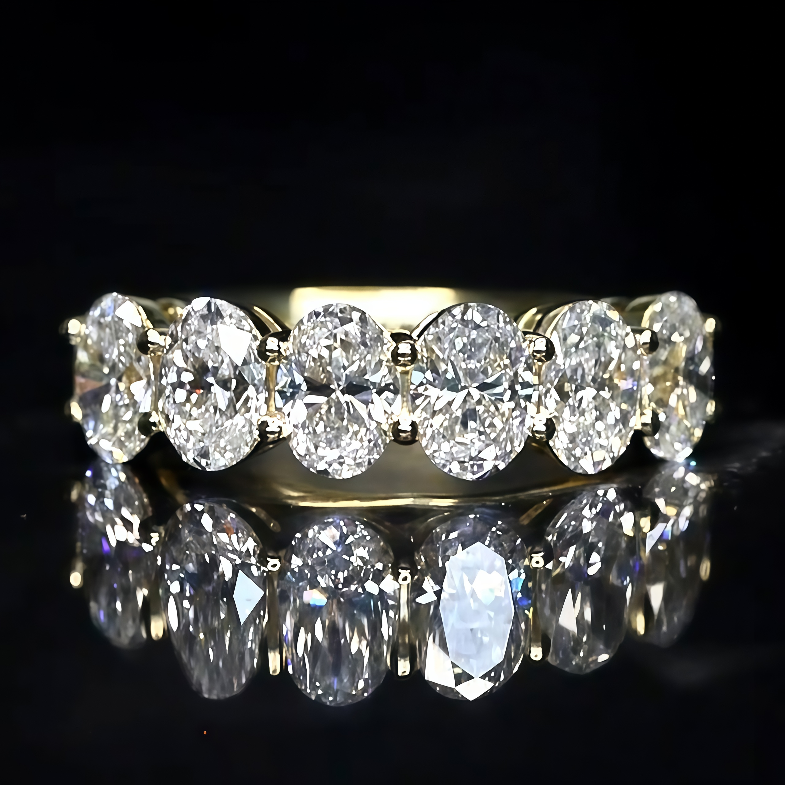 Oval Lab Grown Diamond Wedding Band (3 Ct. Tw.)