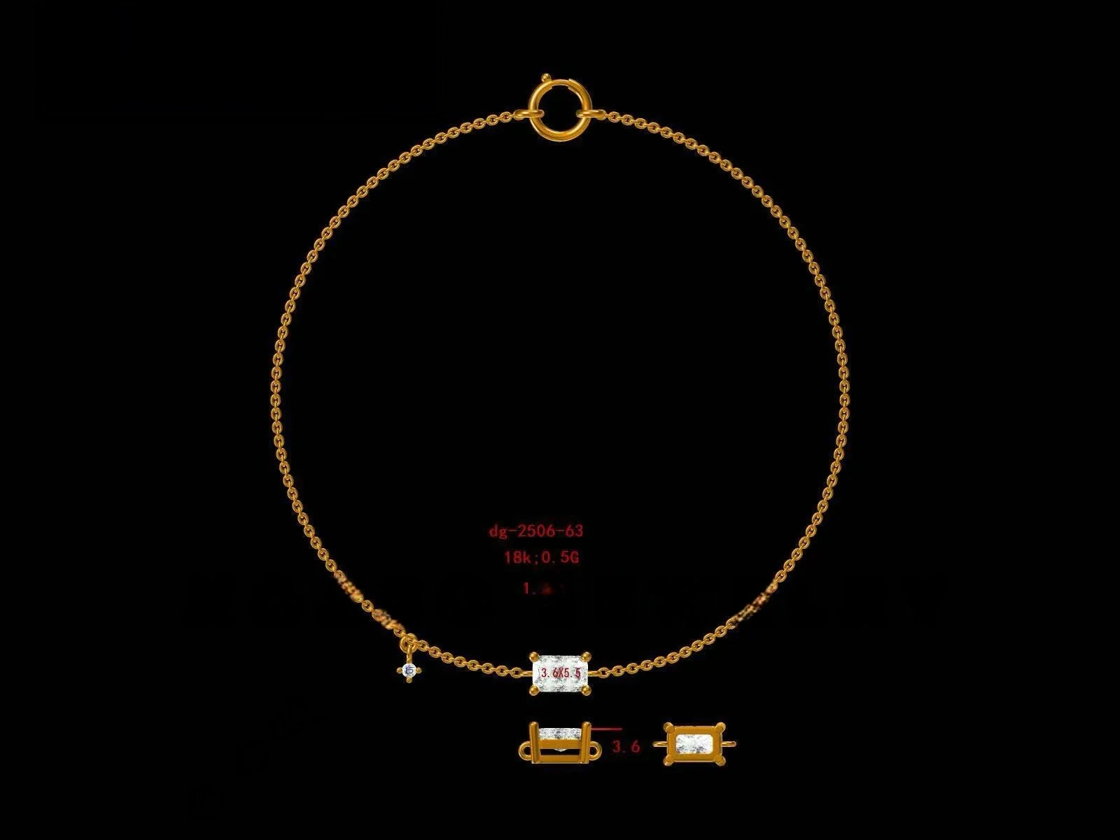 Radiant Cut Lab Grown Diamond Bracelet